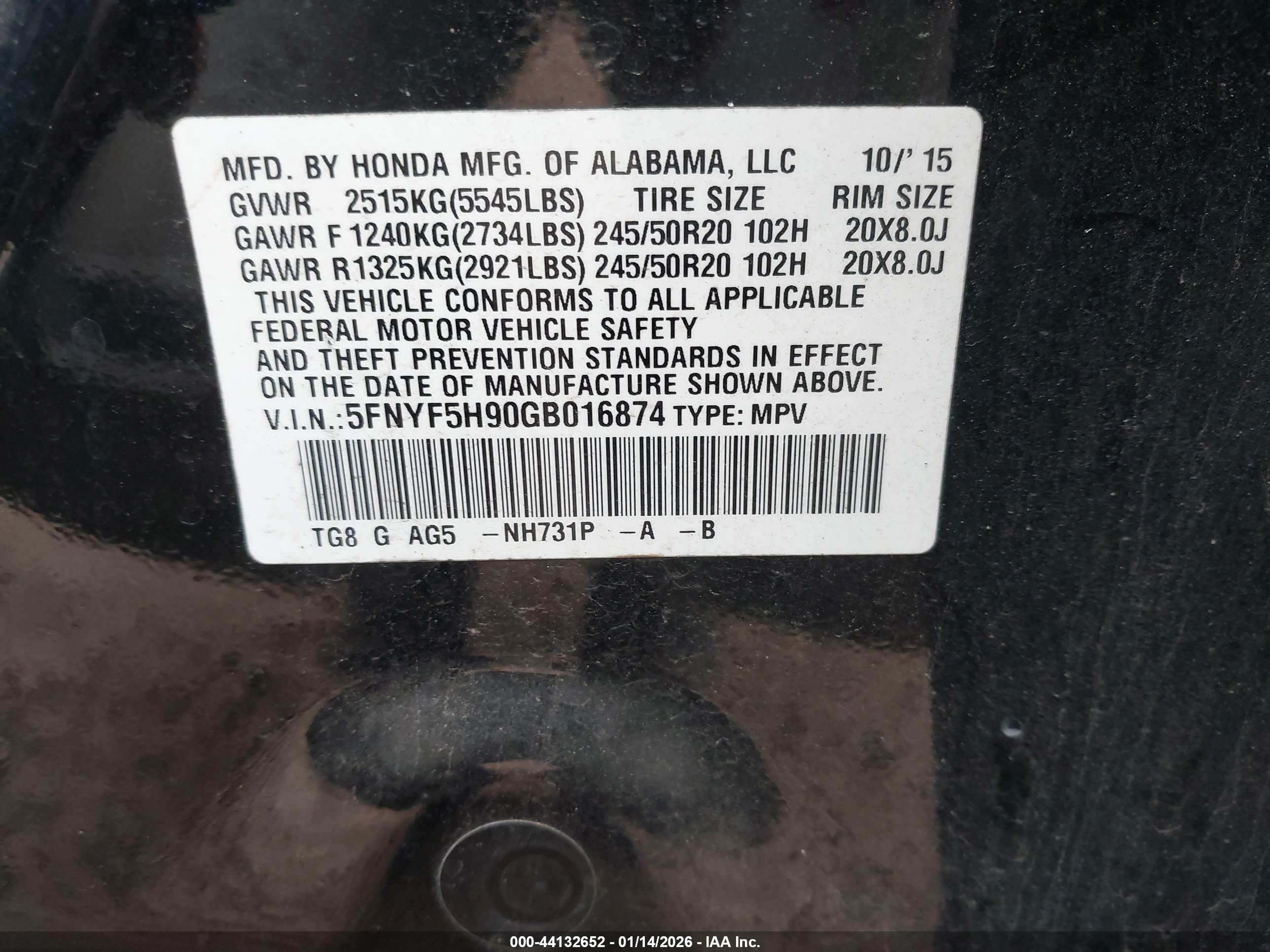 HONDA PILOT image 9