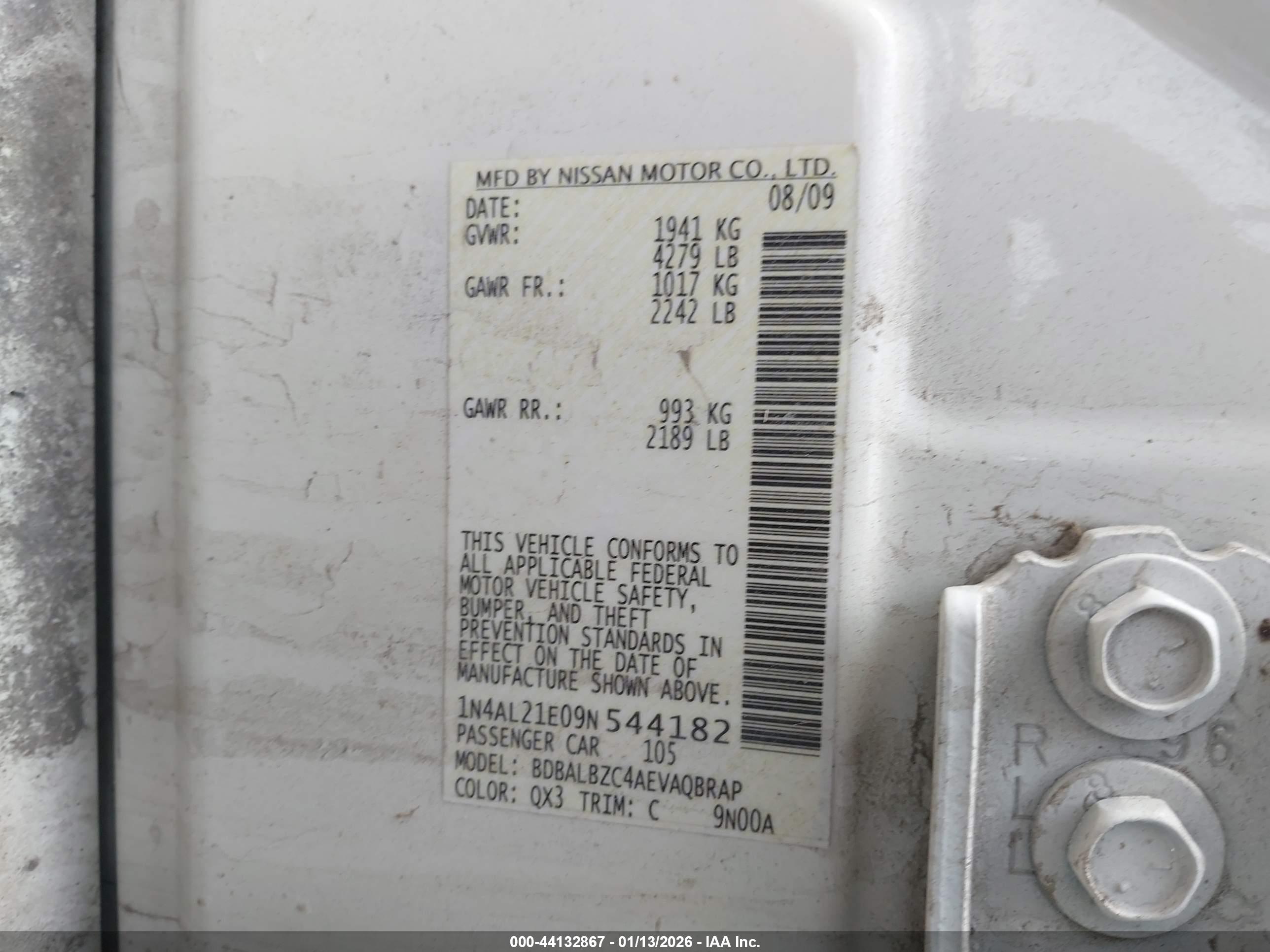NISSAN ALTIMA image 9