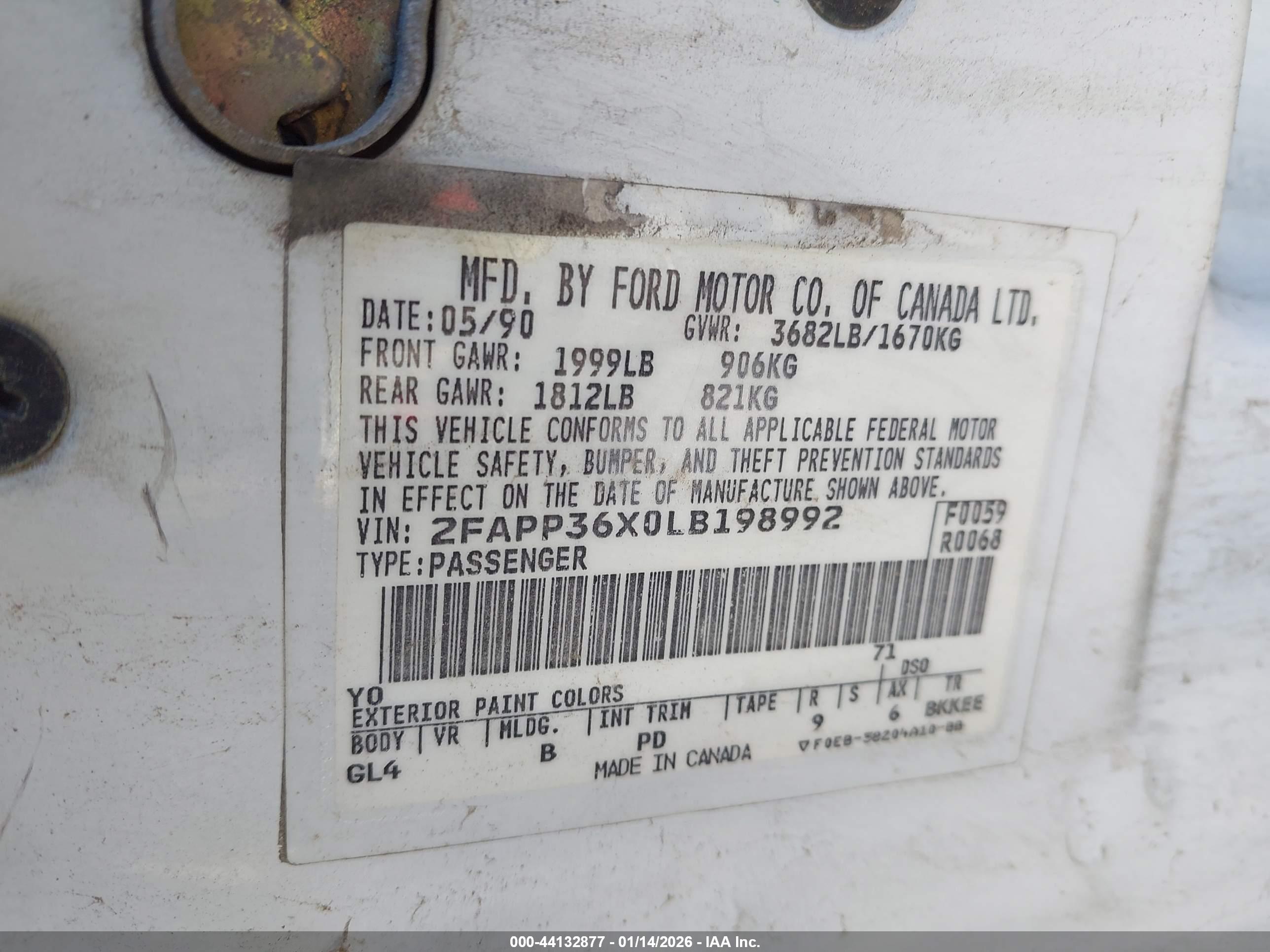 FORD TEMPO image 9