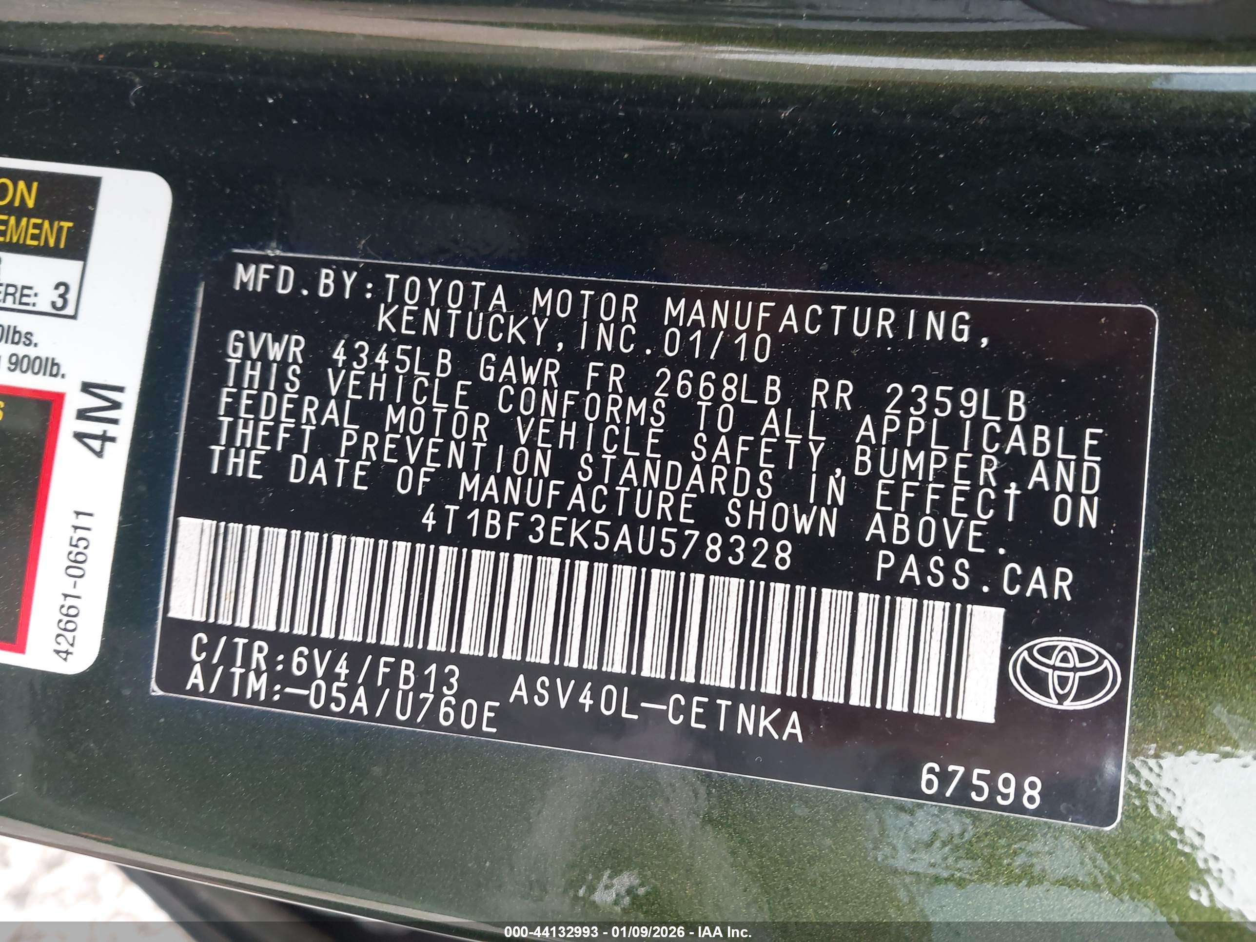 TOYOTA CAMRY image 9