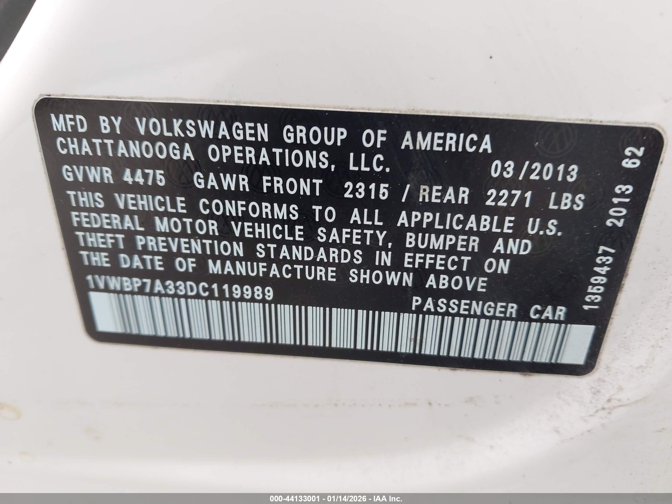 VOLKSWAGEN PASSAT image 9