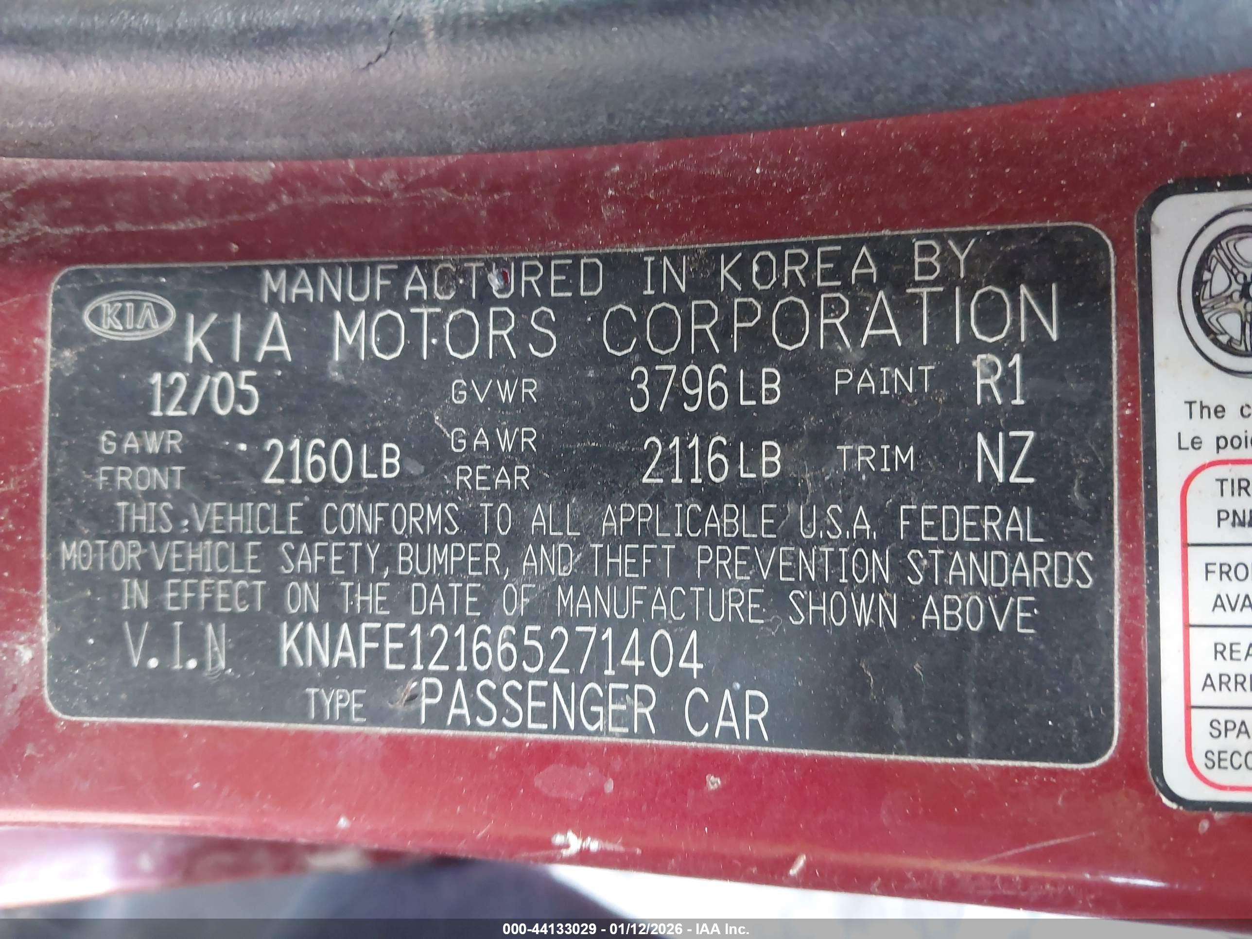 KIA SPECTRA image 9
