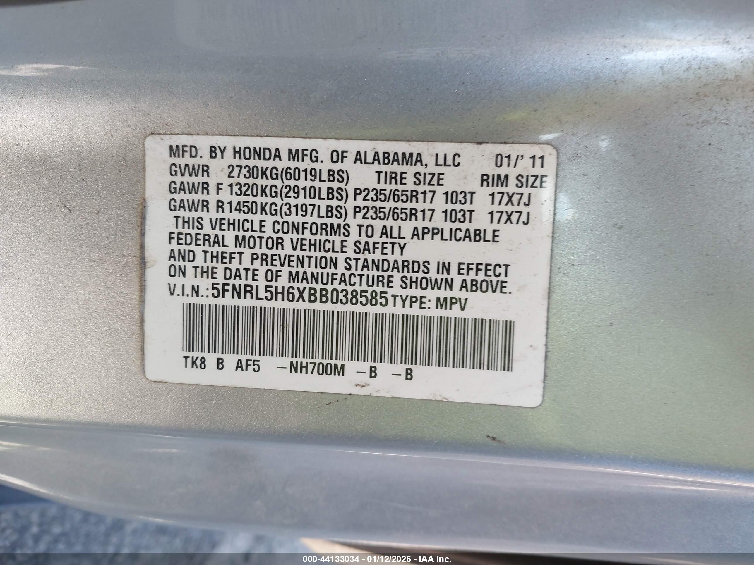 HONDA ODYSSEY image 9
