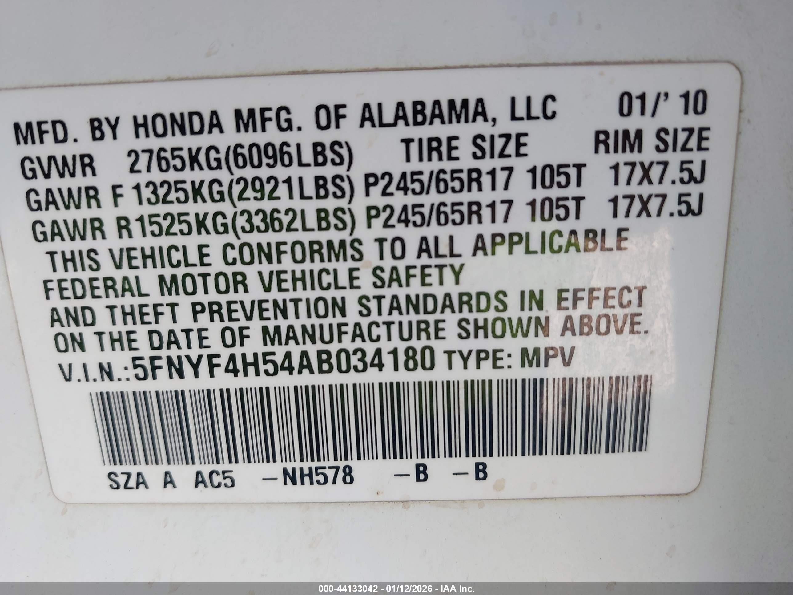 HONDA PILOT image 9