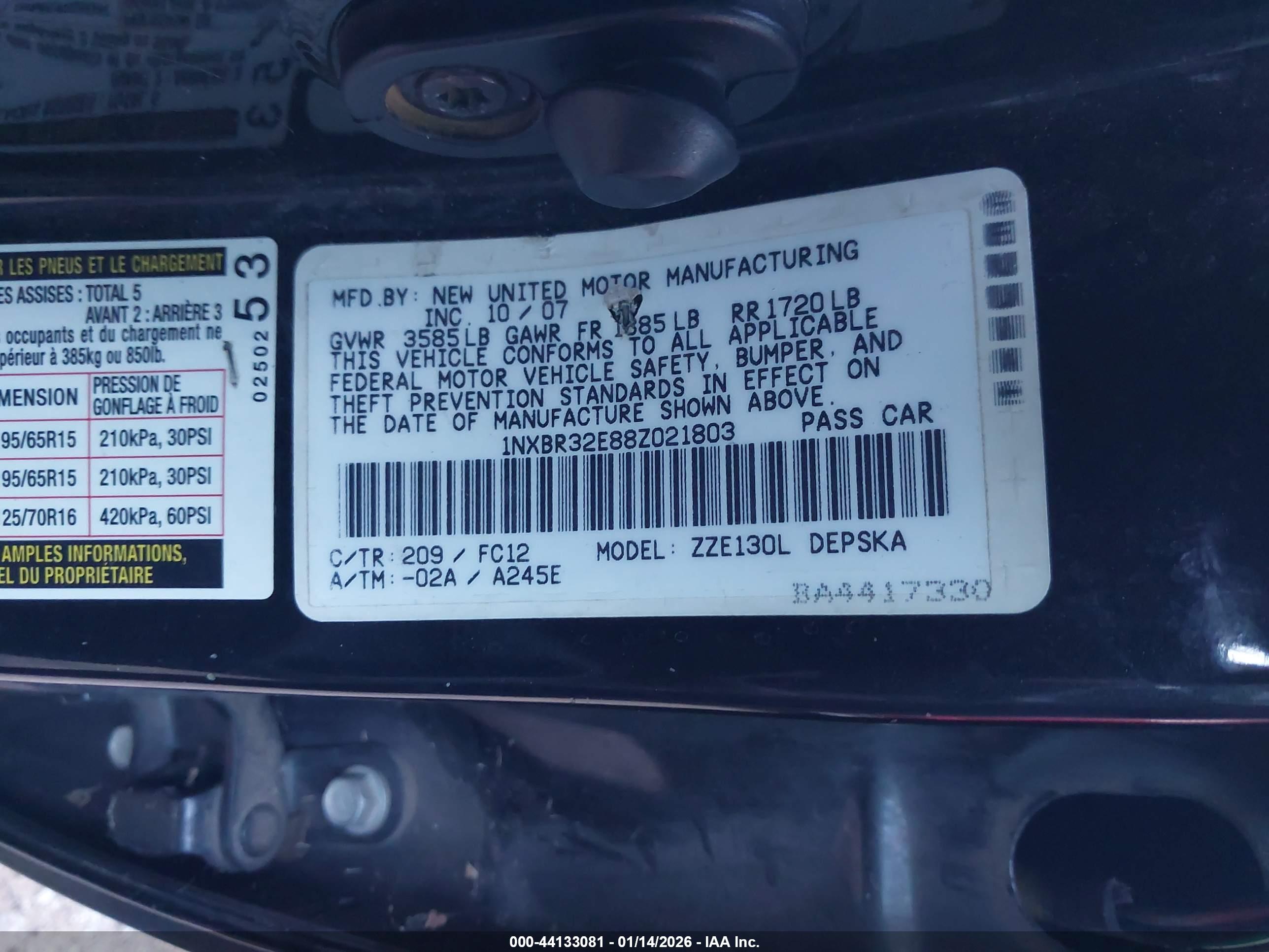 TOYOTA COROLLA image 9