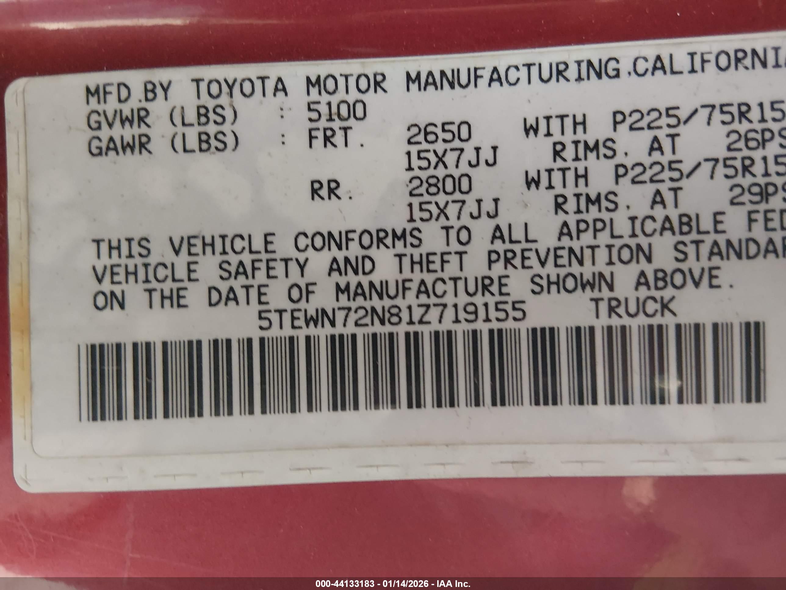 TOYOTA TACOMA image 9