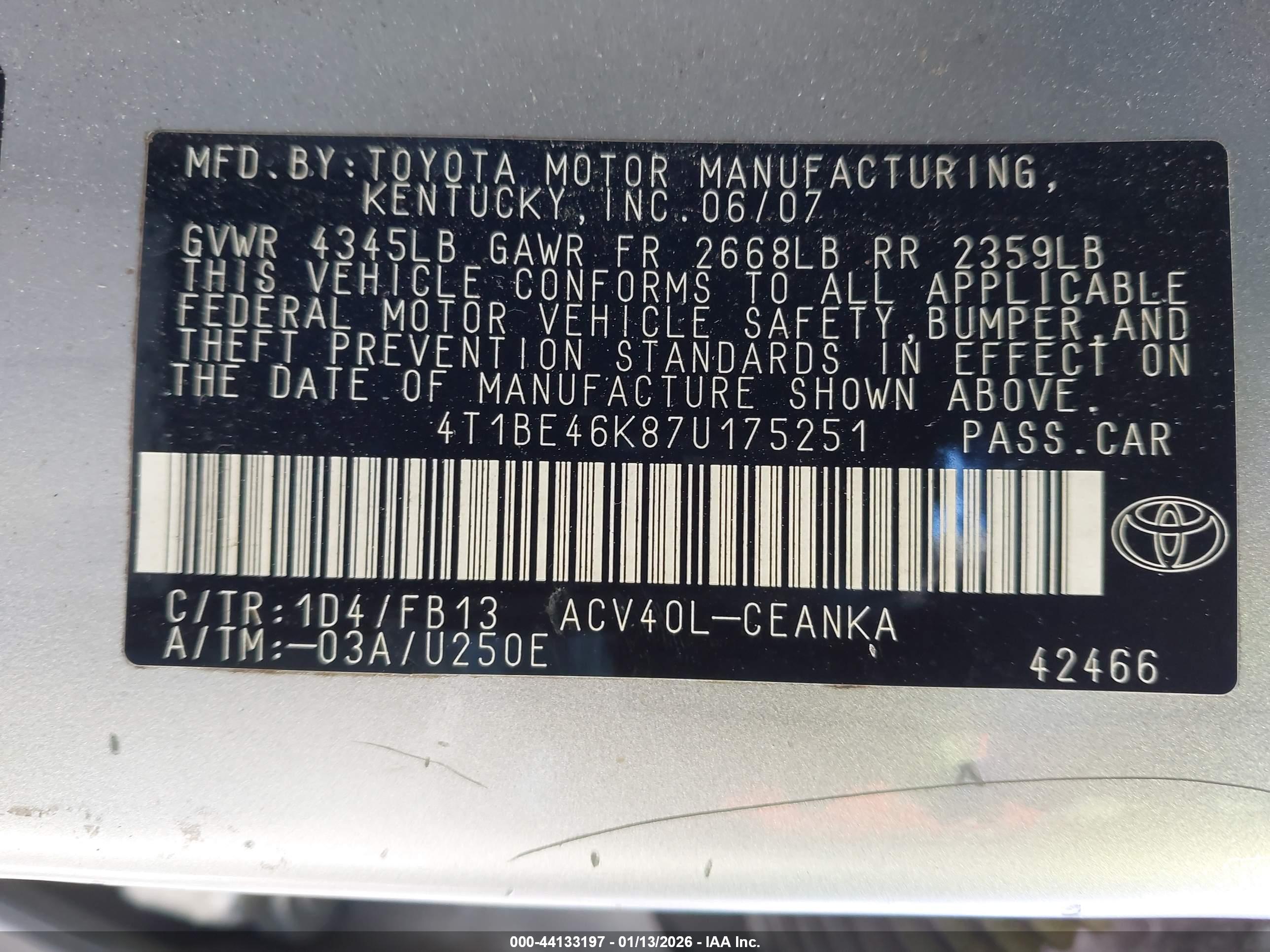 TOYOTA CAMRY image 9