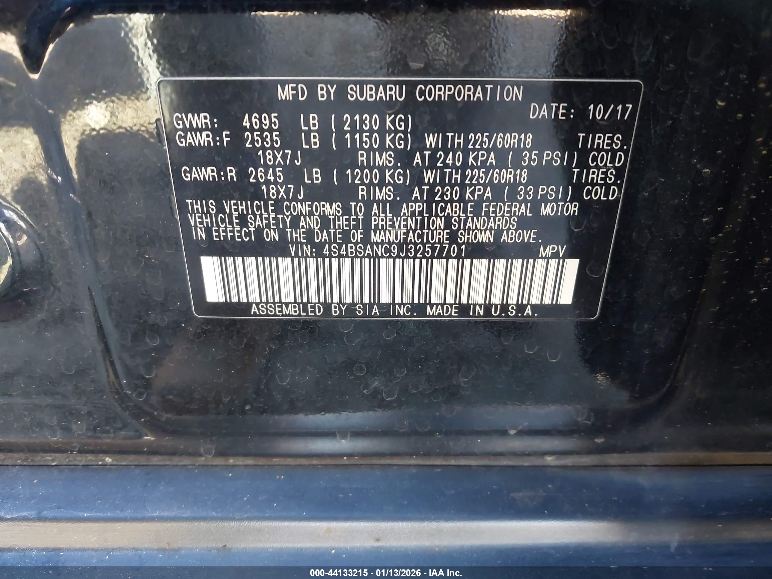 SUBARU OUTBACK image 9
