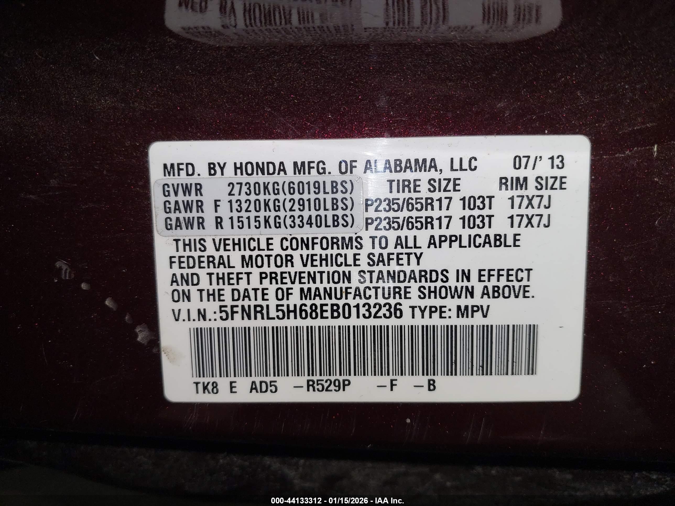 HONDA ODYSSEY image 9