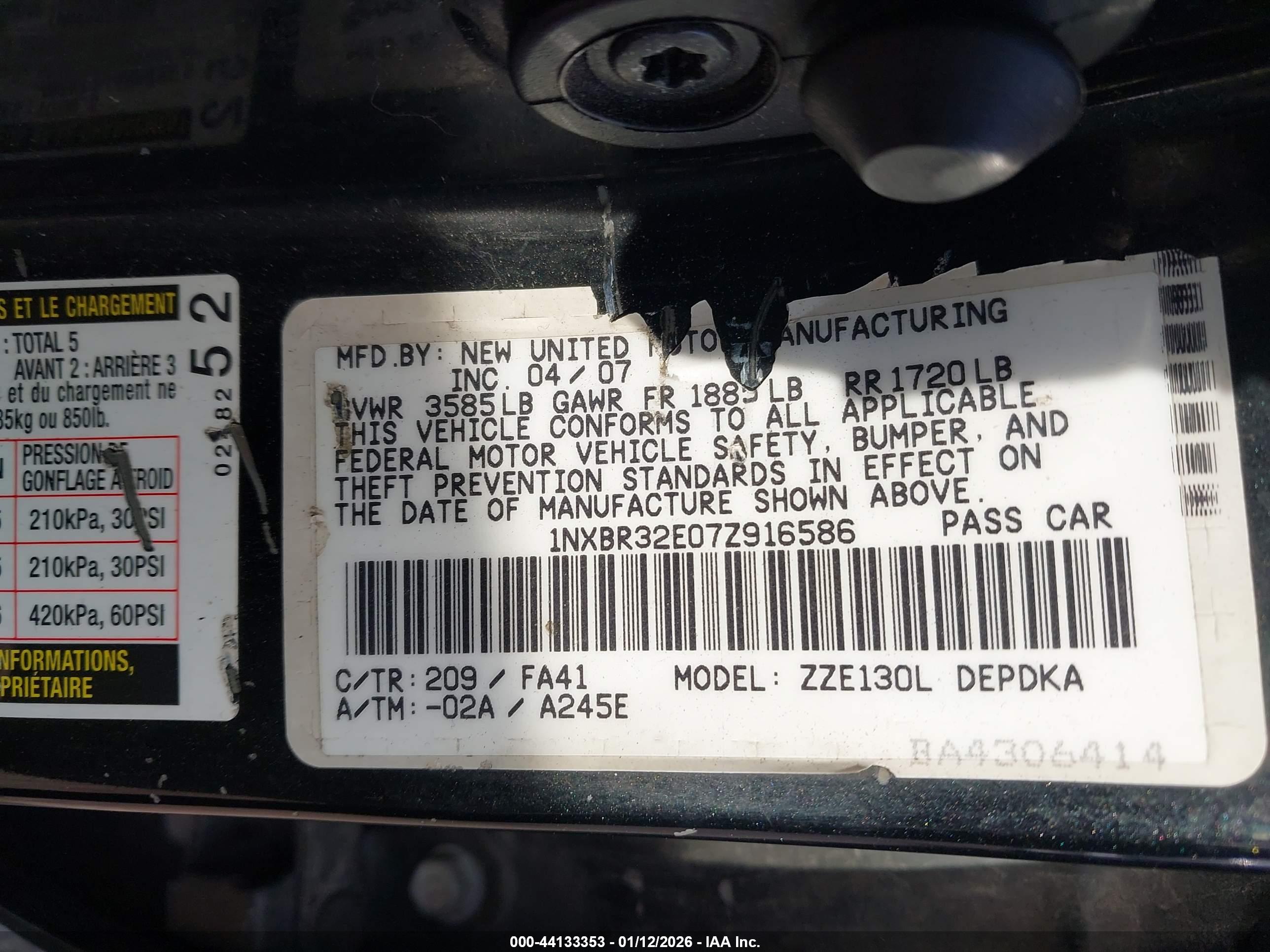 TOYOTA COROLLA image 9