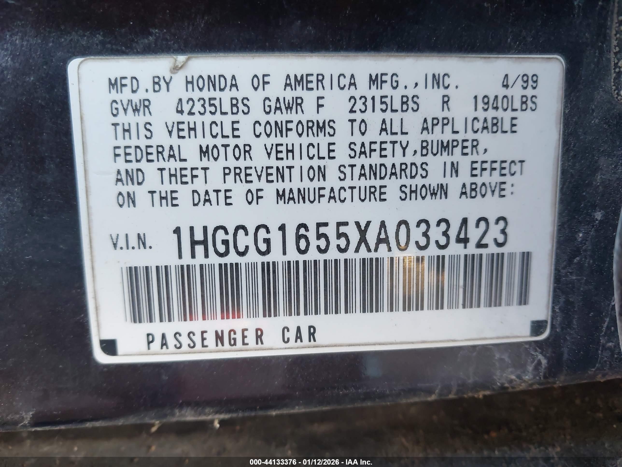 HONDA ACCORD image 9