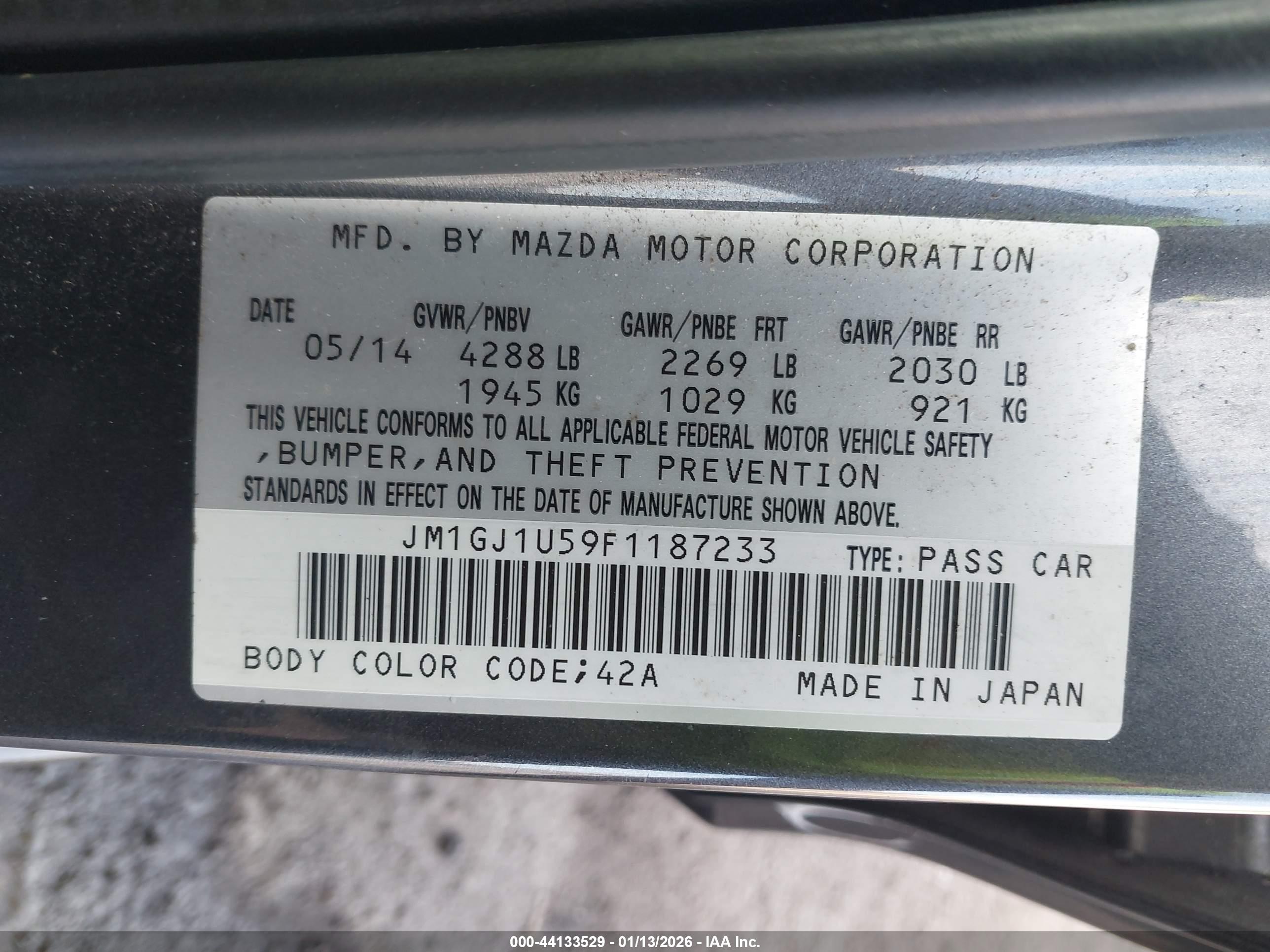 MAZDA MAZDA6 image 9