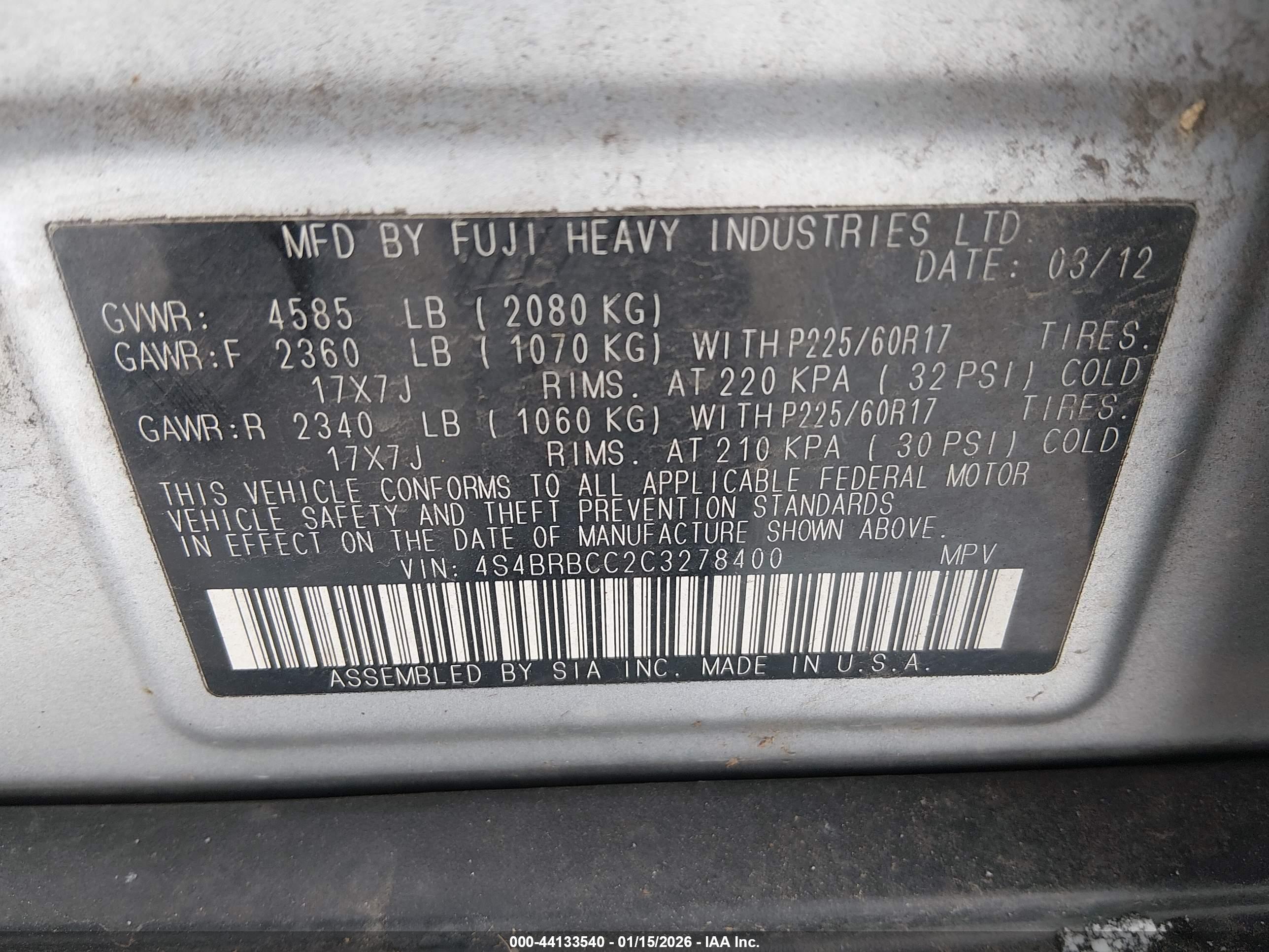 SUBARU OUTBACK image 9