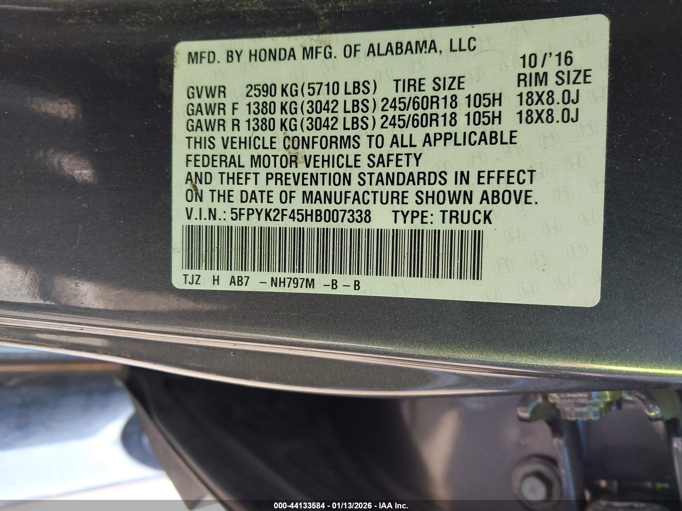 HONDA RIDGELINE image 9