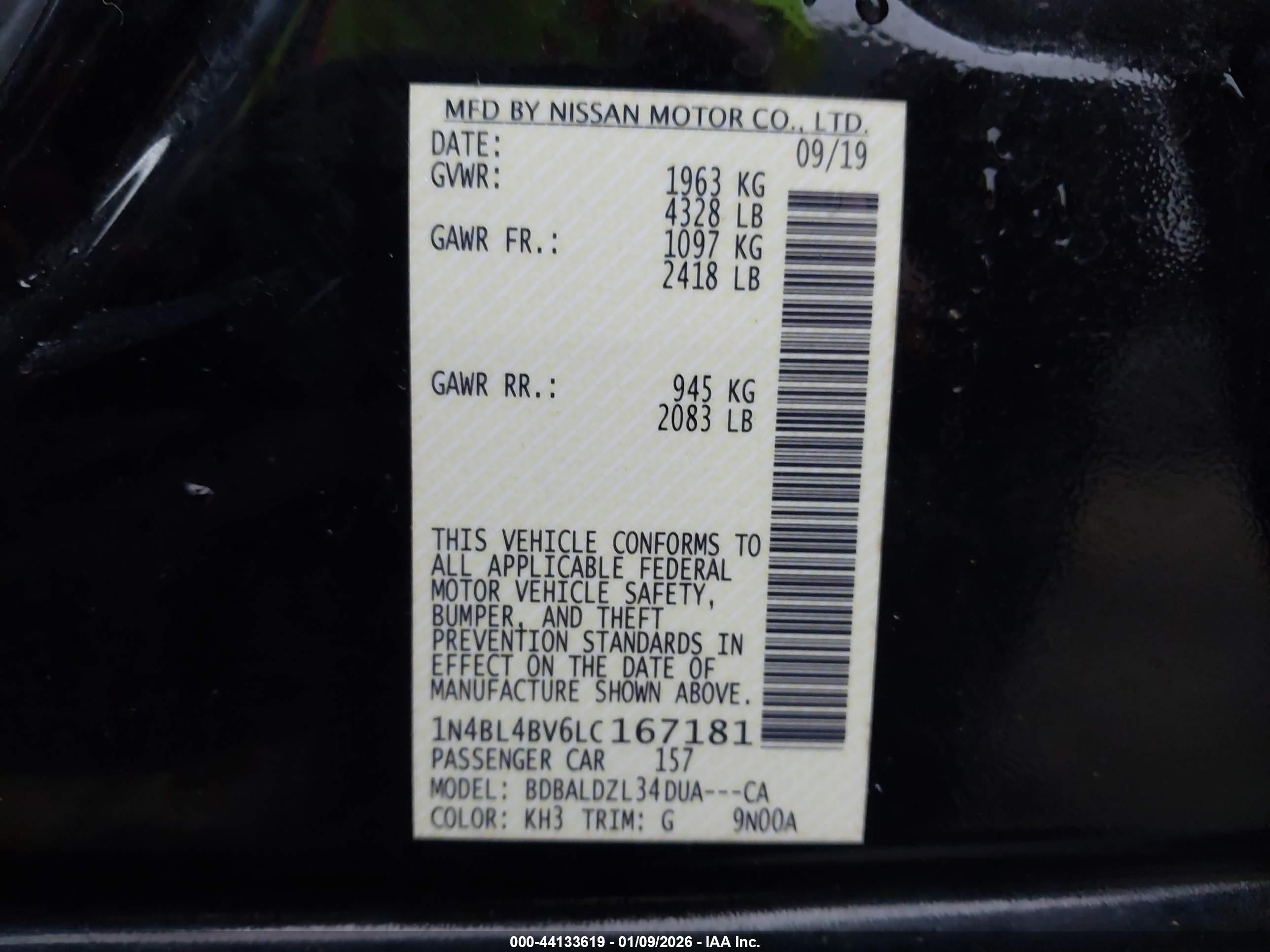 NISSAN ALTIMA image 9