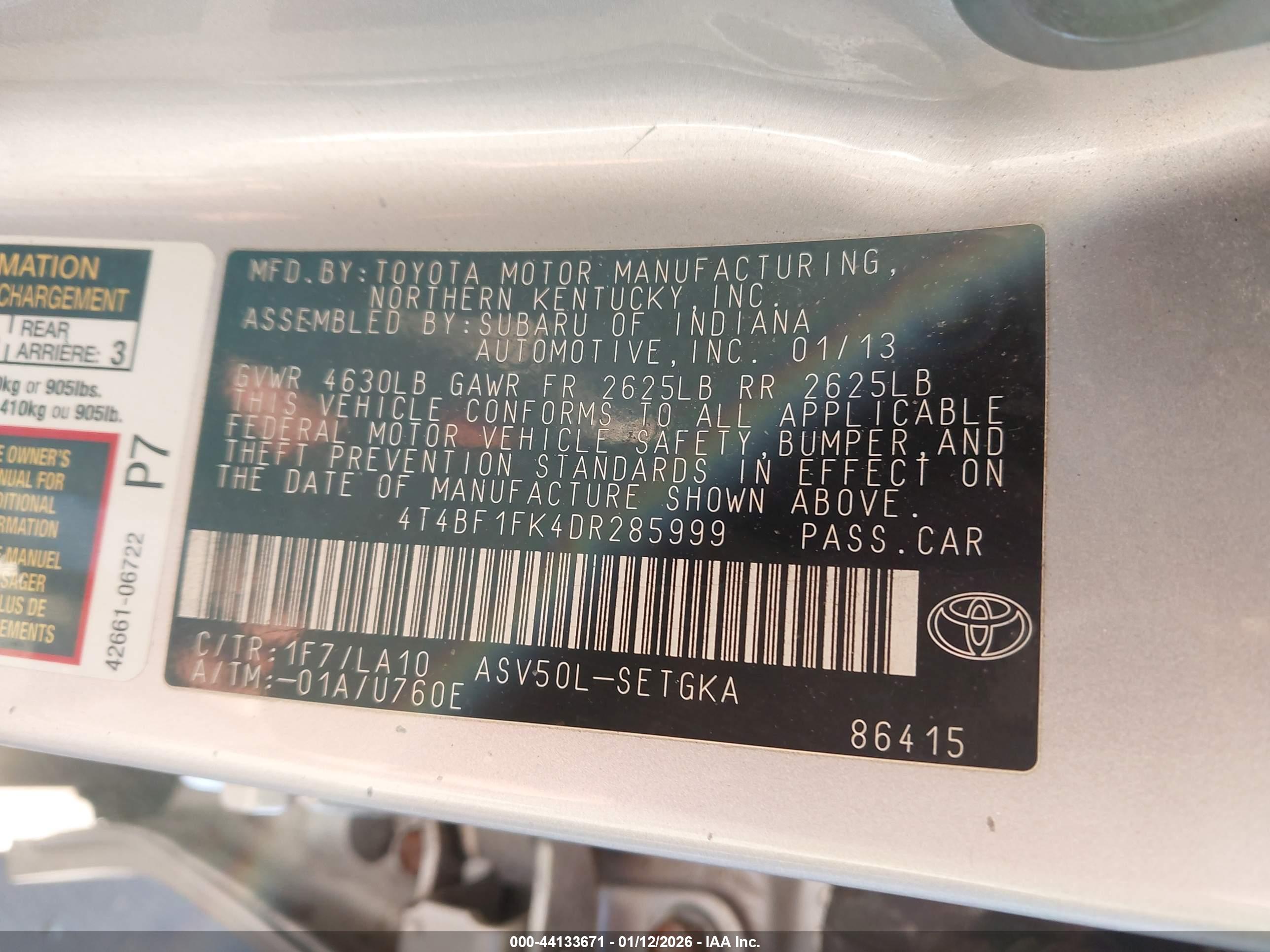 TOYOTA CAMRY image 9