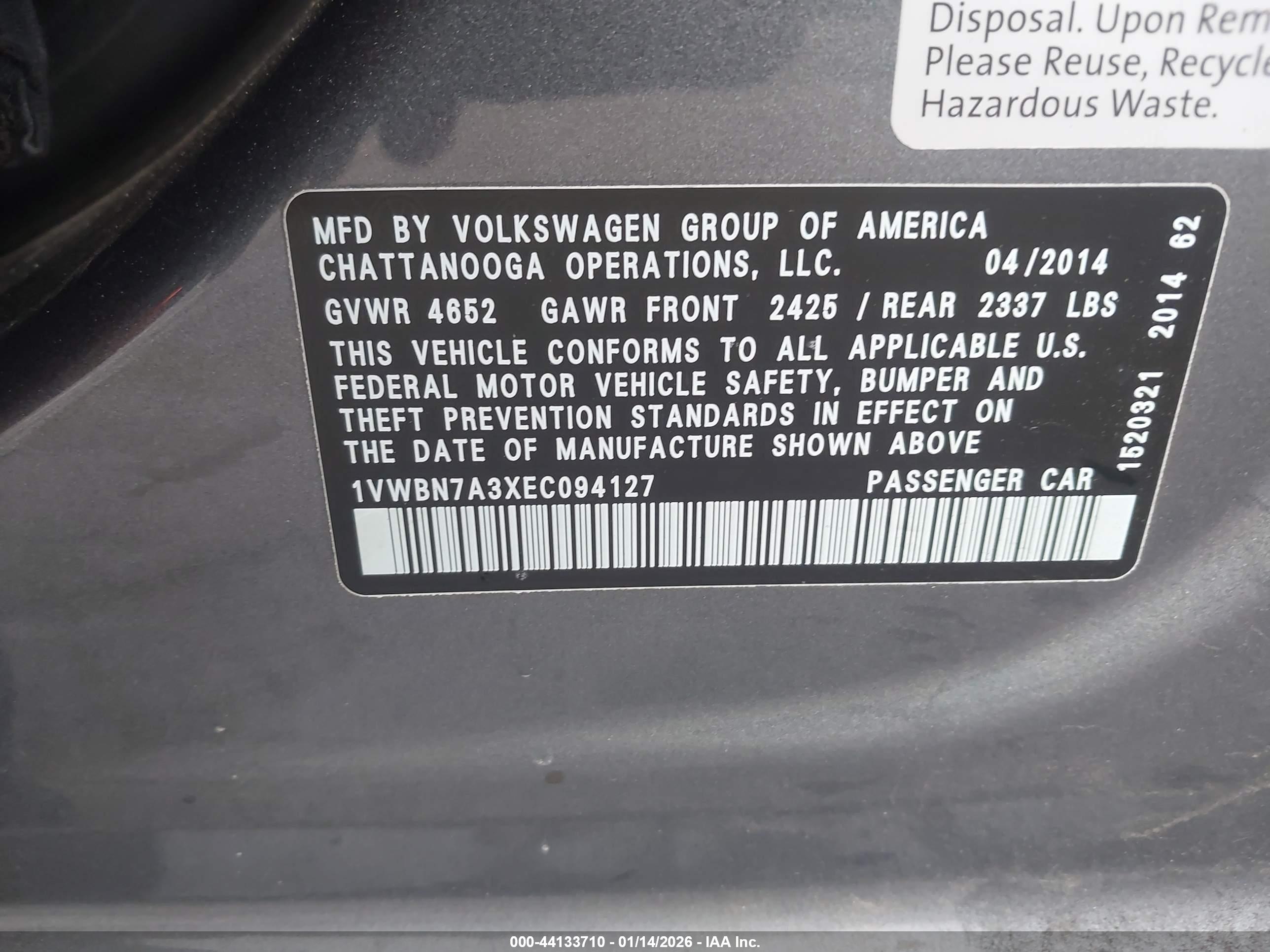VOLKSWAGEN PASSAT image 9