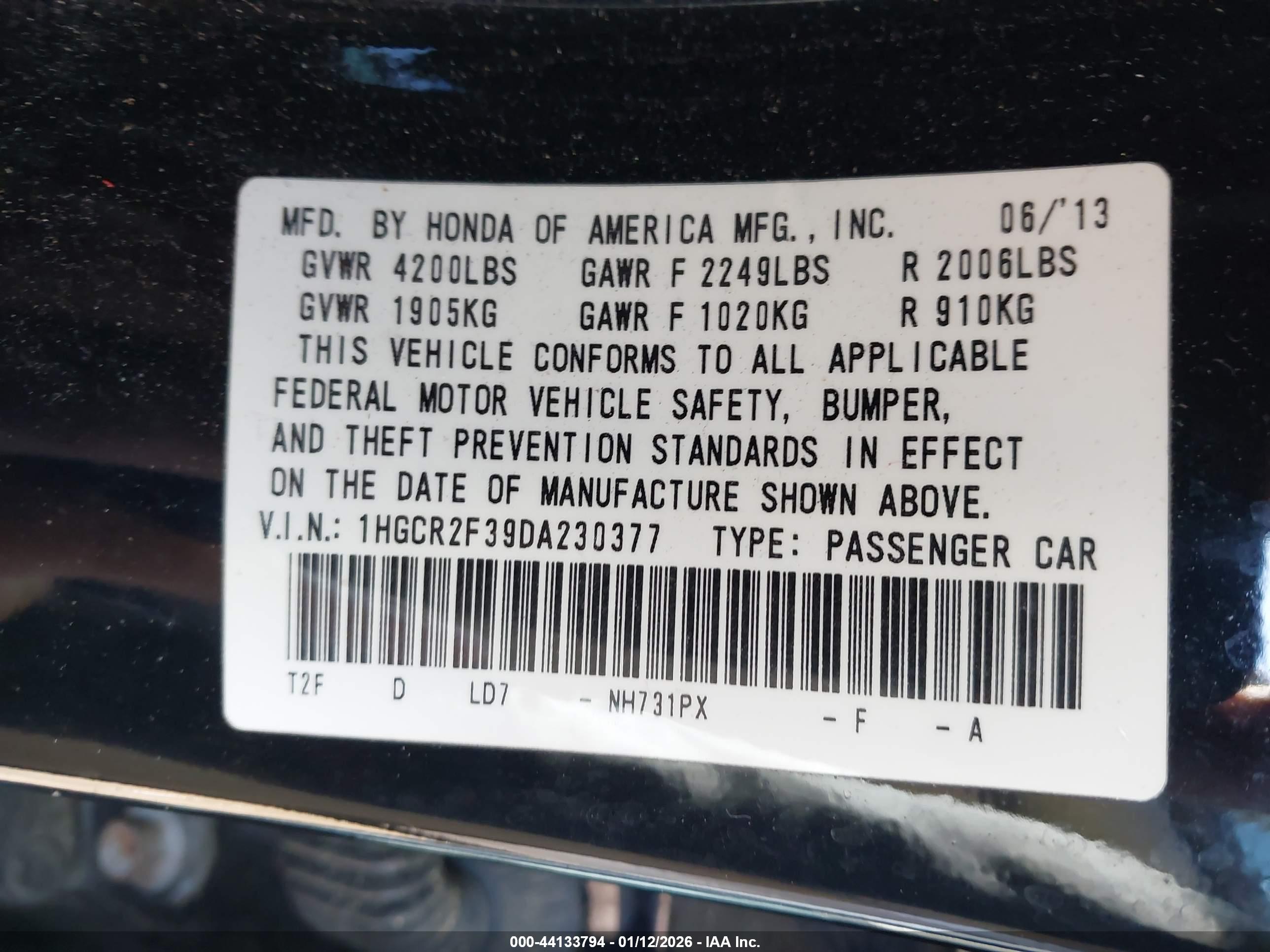 HONDA ACCORD image 9
