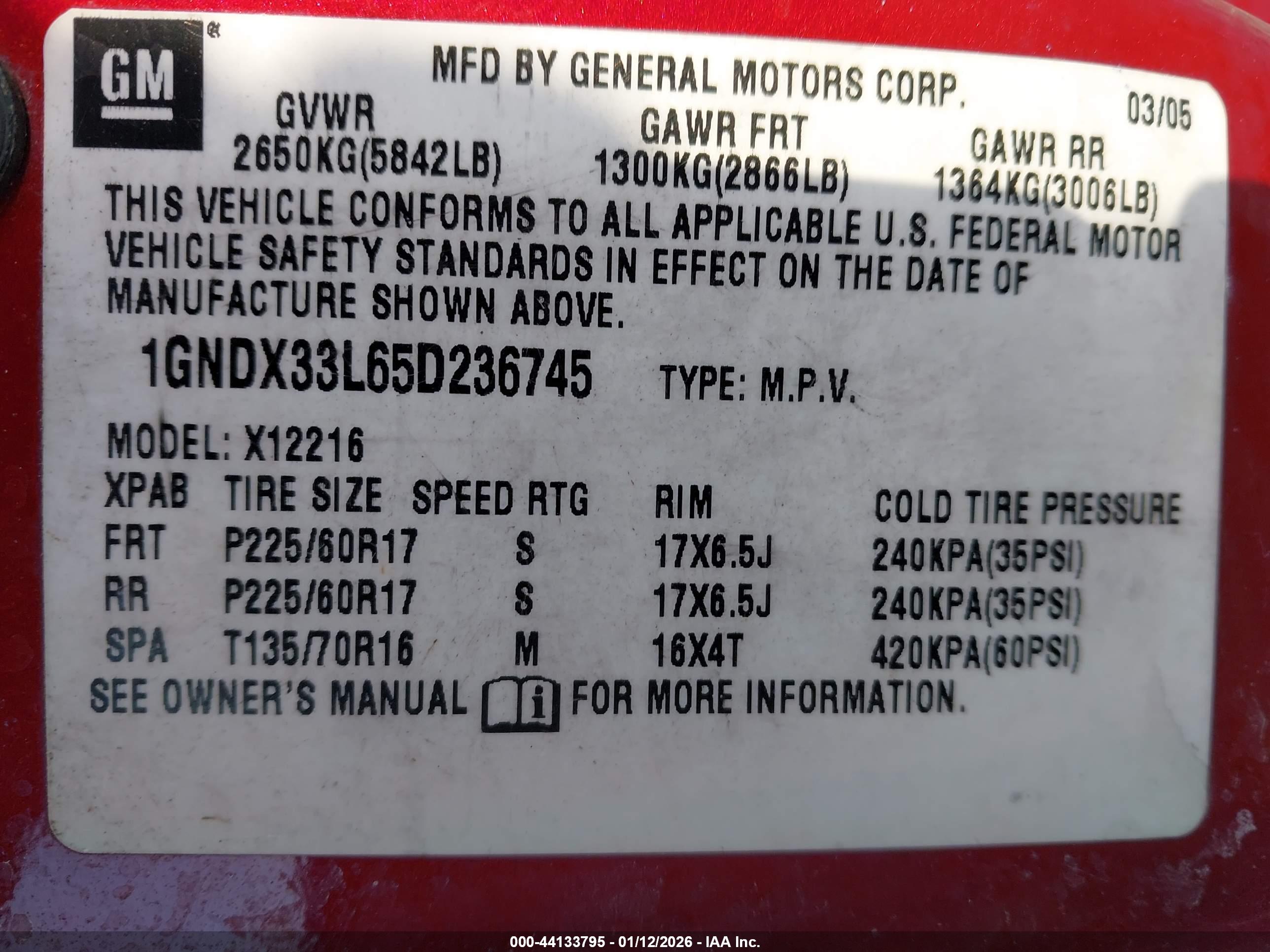 CHEVROLET UPLANDER image 9