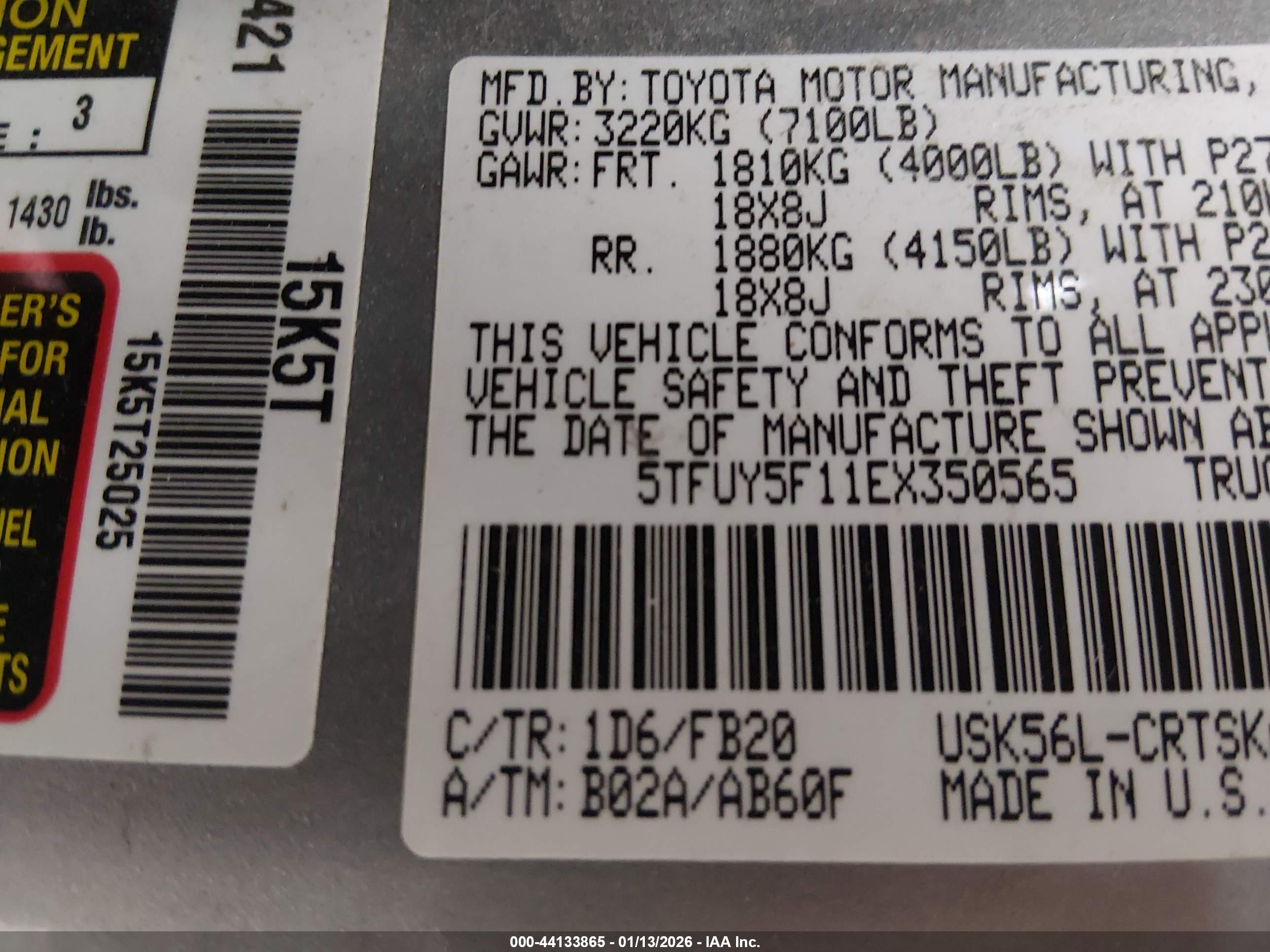 TOYOTA TUNDRA image 9