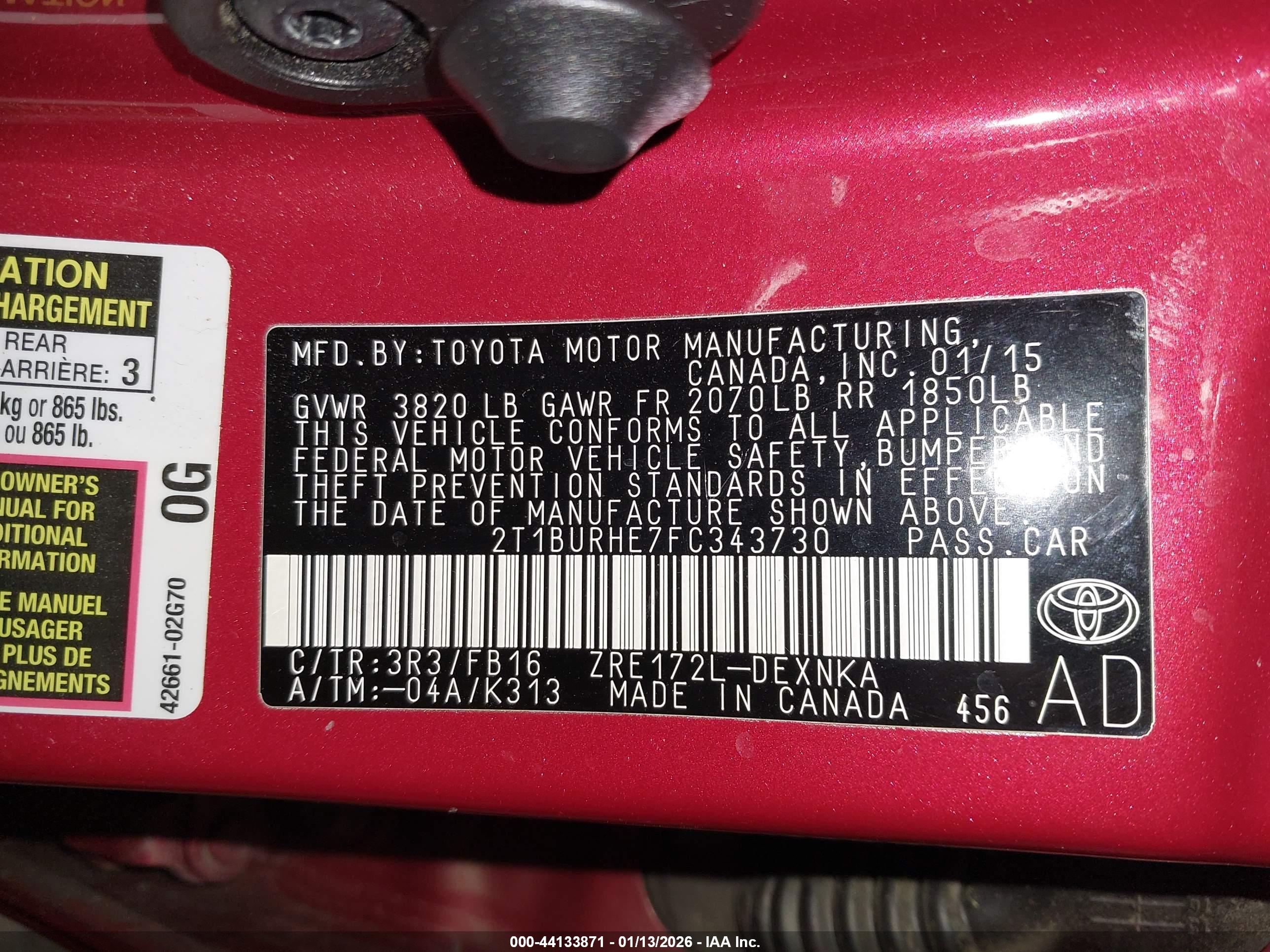 TOYOTA COROLLA image 9