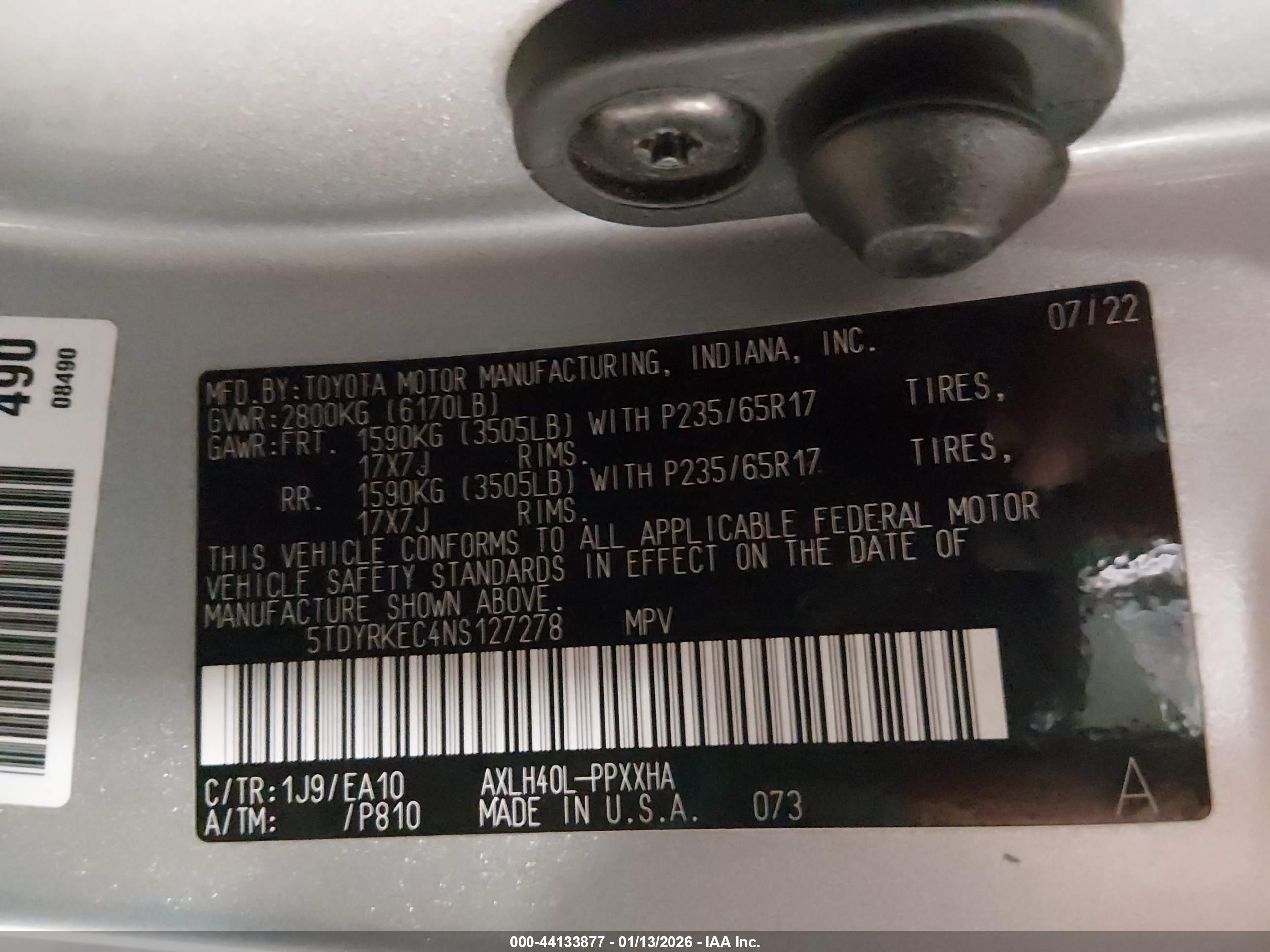 TOYOTA SIENNA image 9