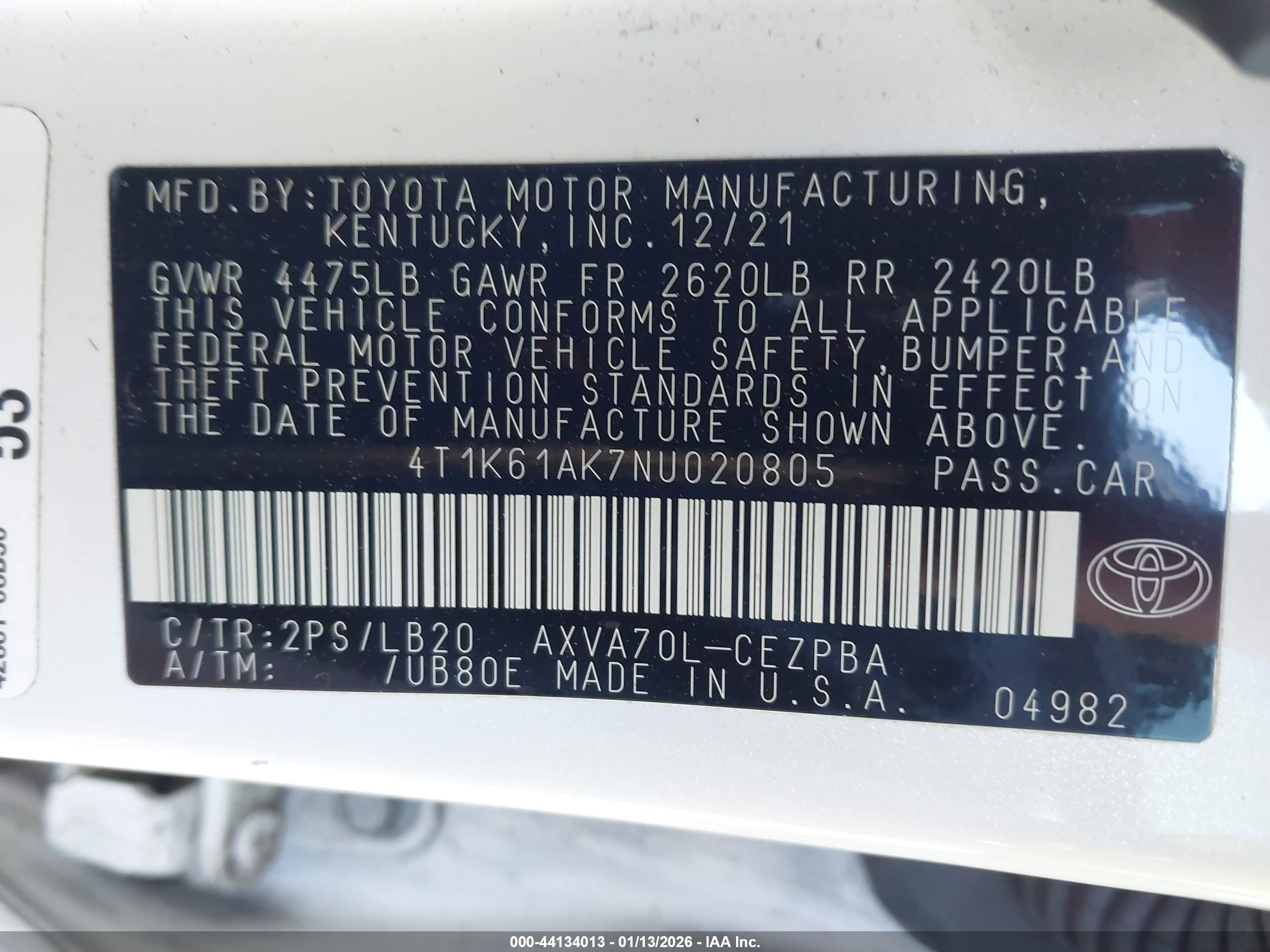 TOYOTA CAMRY image 9