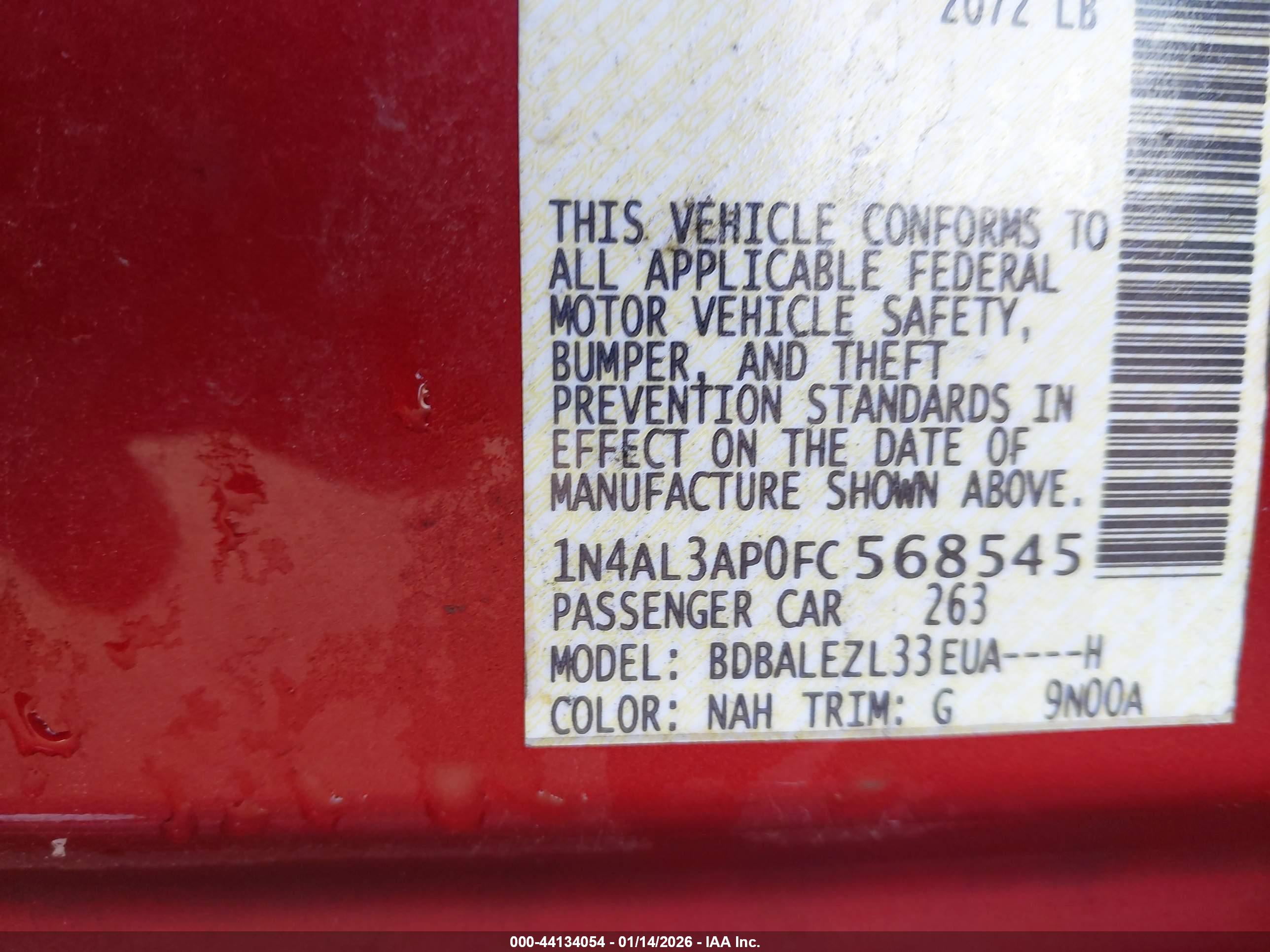 NISSAN ALTIMA image 9