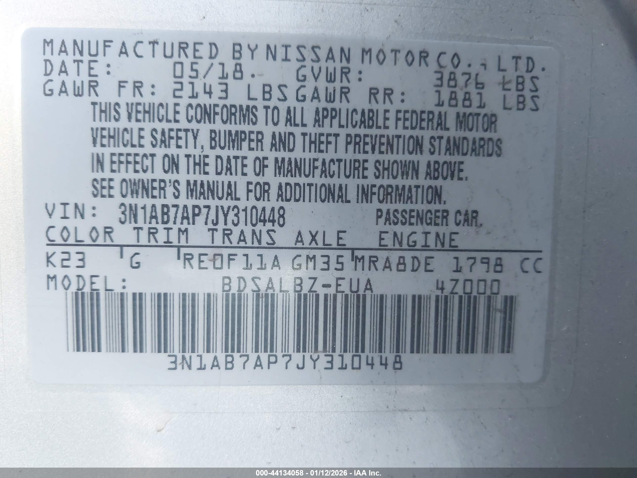 NISSAN SENTRA image 9