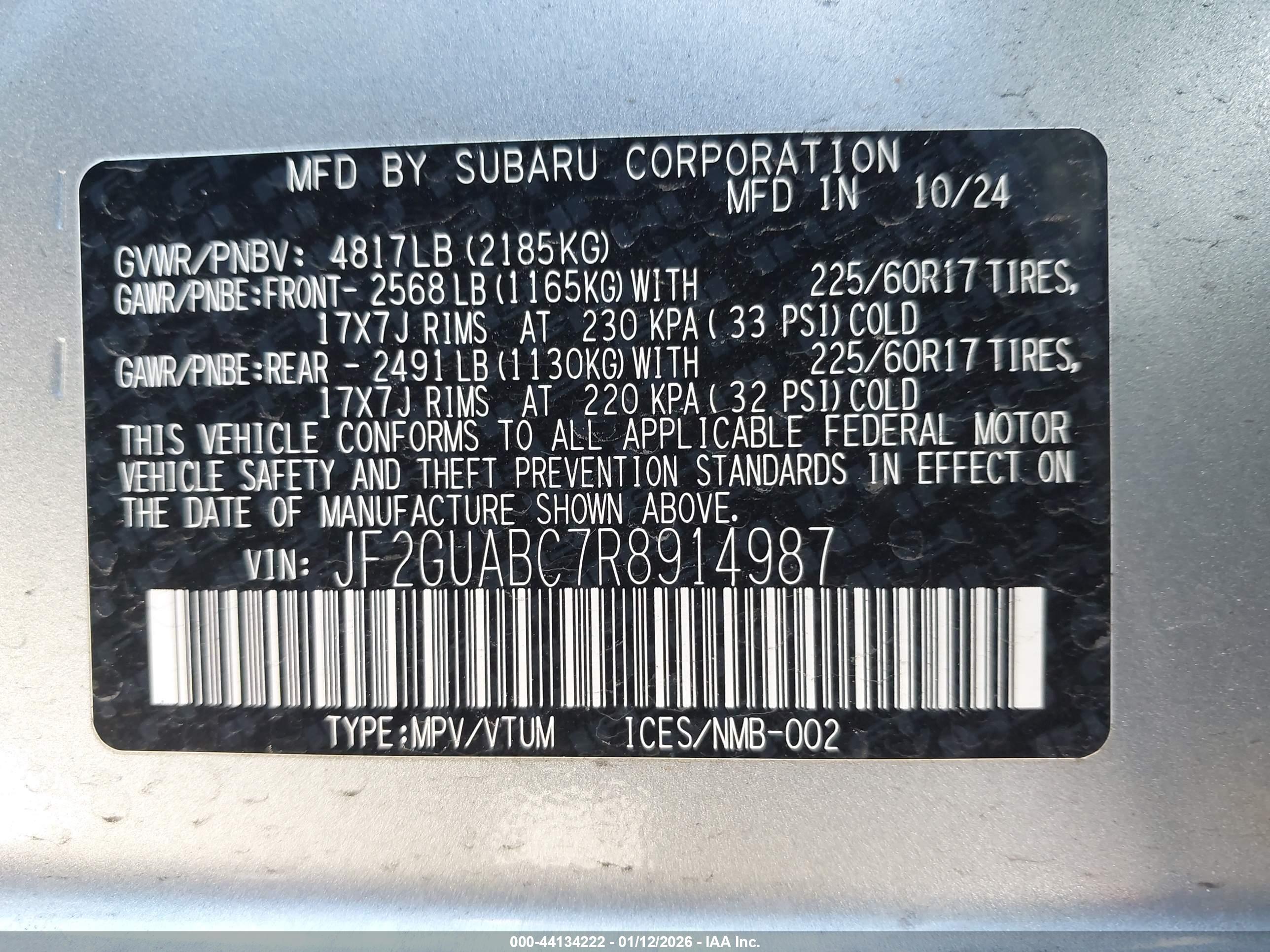 SUBARU CROSSTREK image 9