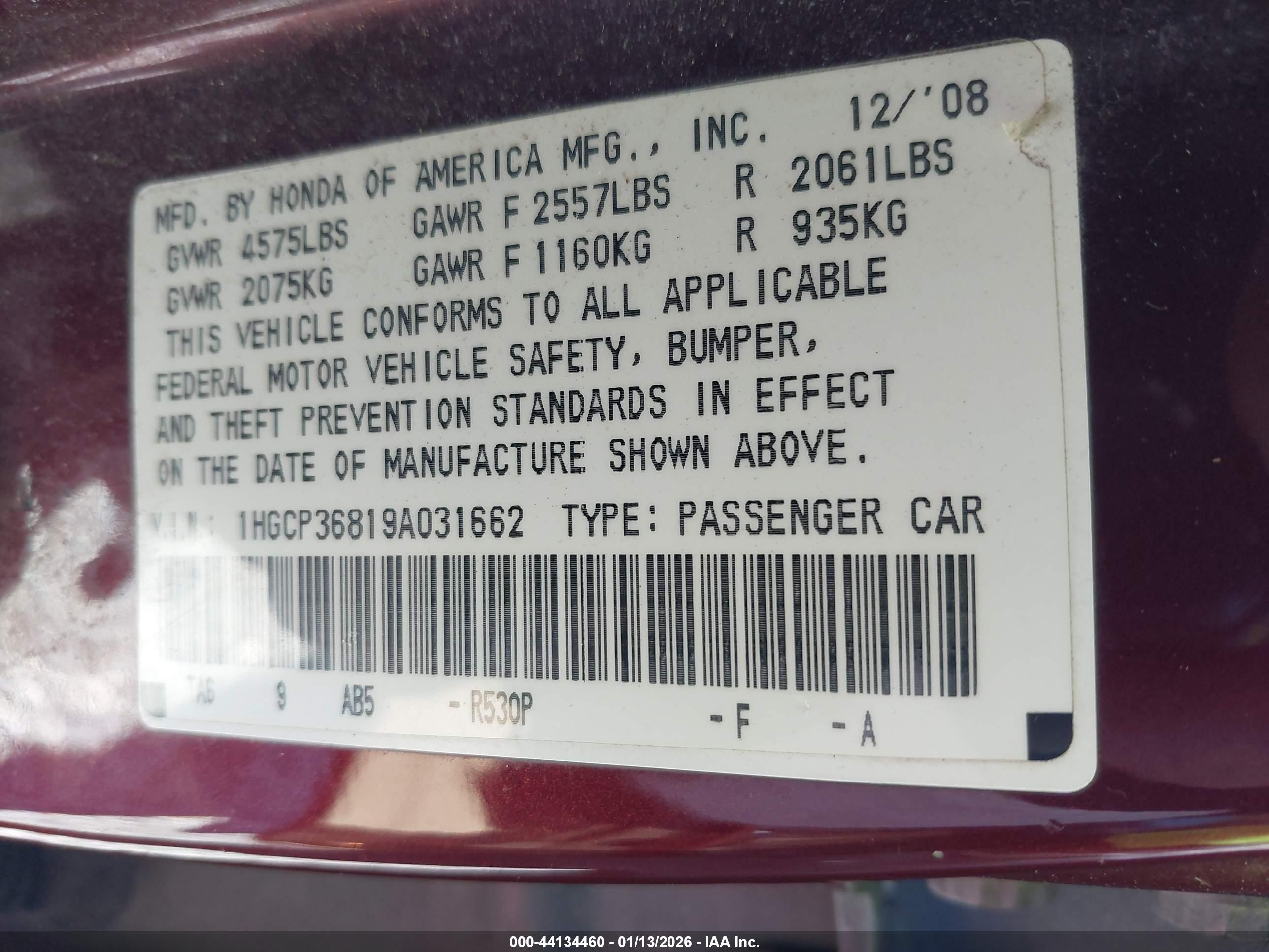 HONDA ACCORD image 9