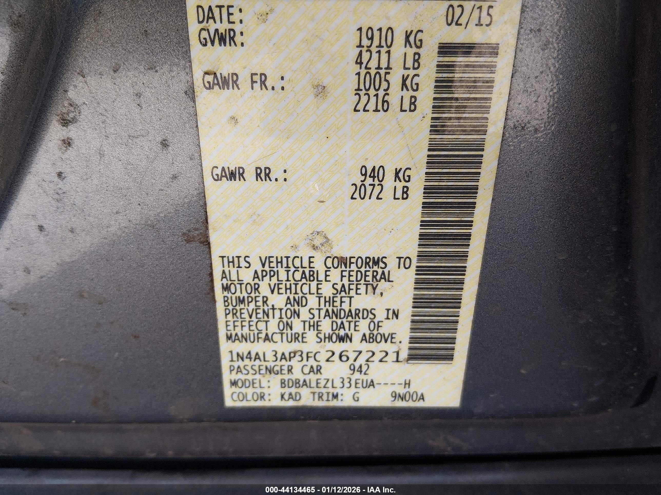 NISSAN ALTIMA image 9