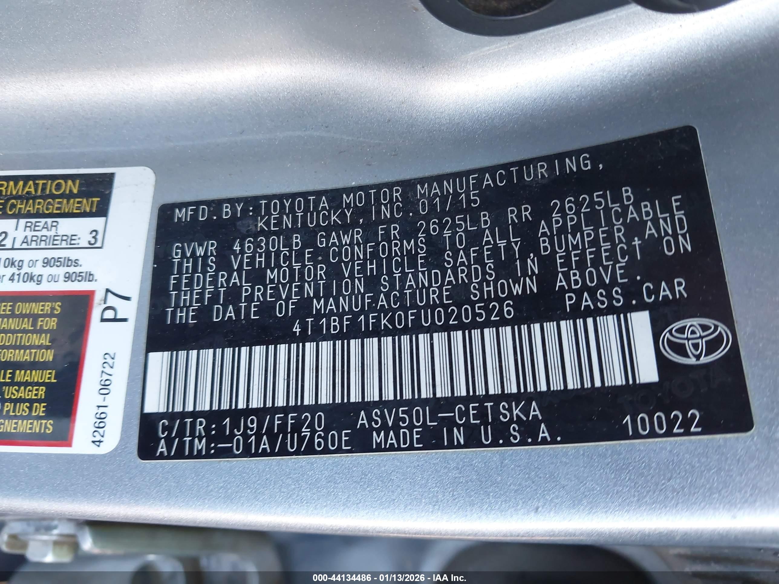 TOYOTA CAMRY image 9