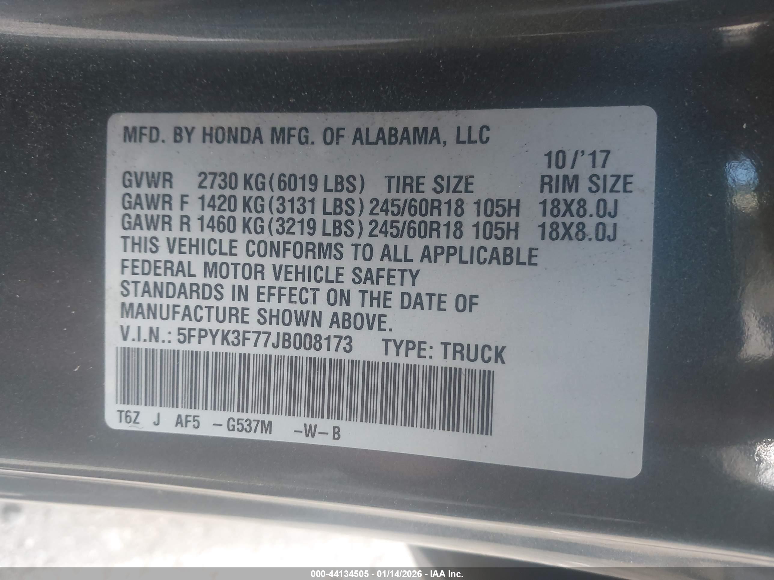 HONDA RIDGELINE image 9