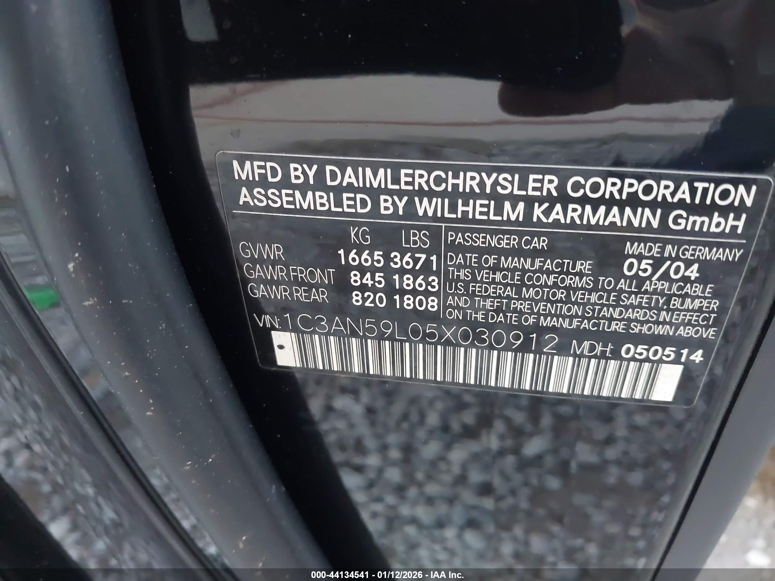 CHRYSLER CROSSFIRE image 9