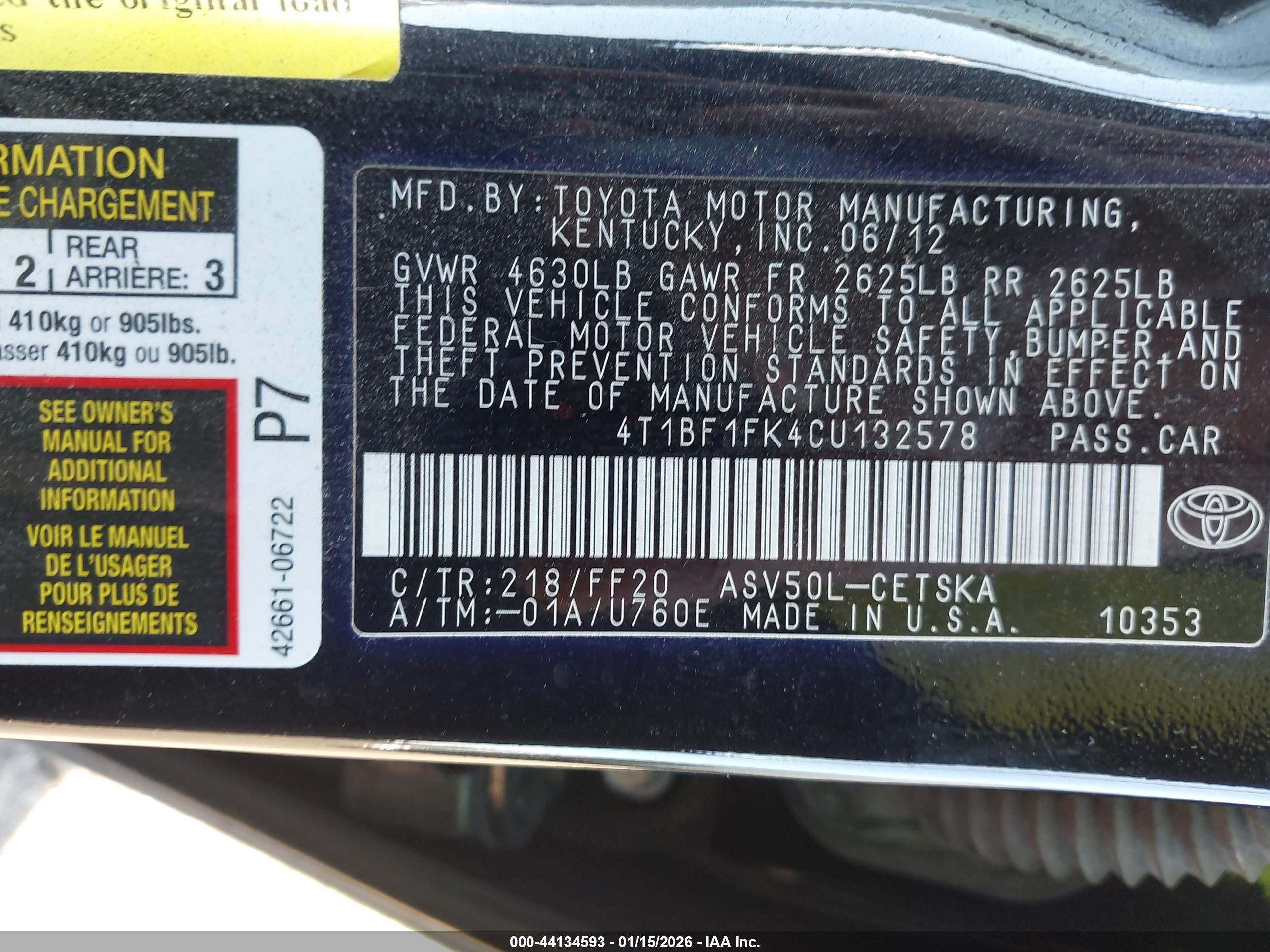 TOYOTA CAMRY image 9