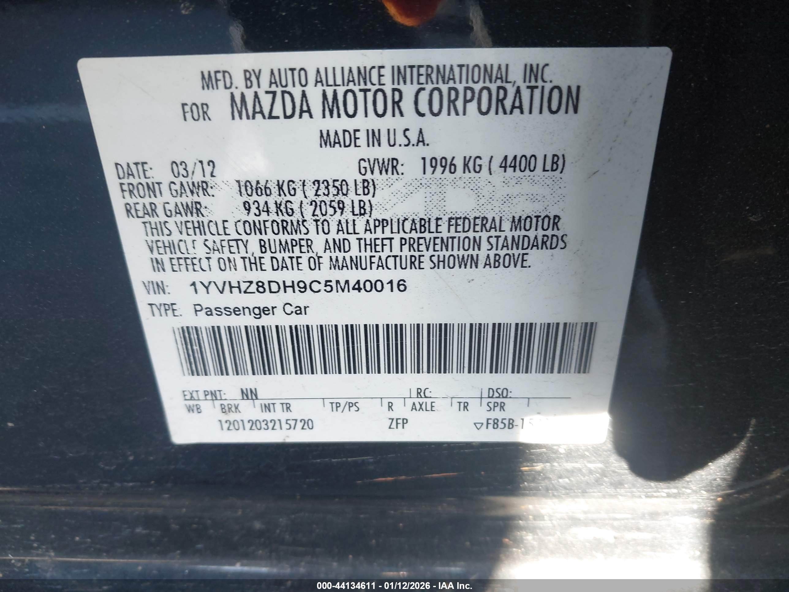 MAZDA MAZDA6 image 9