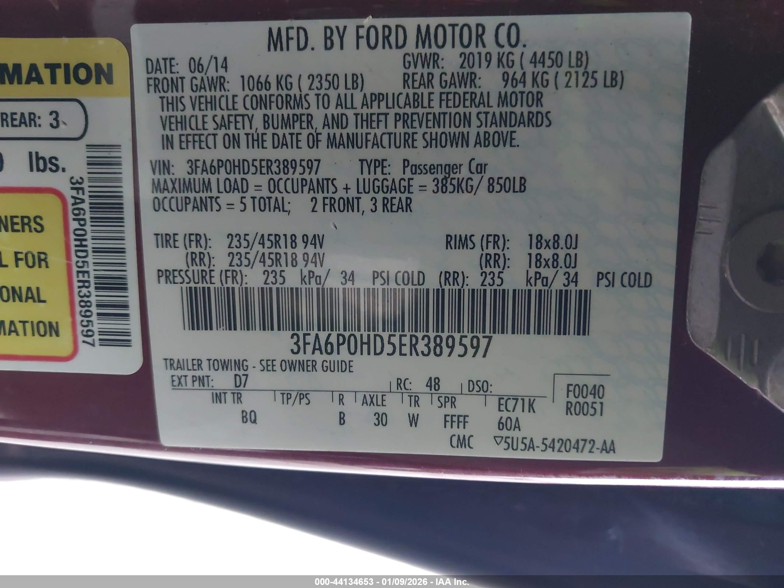 FORD FUSION image 9