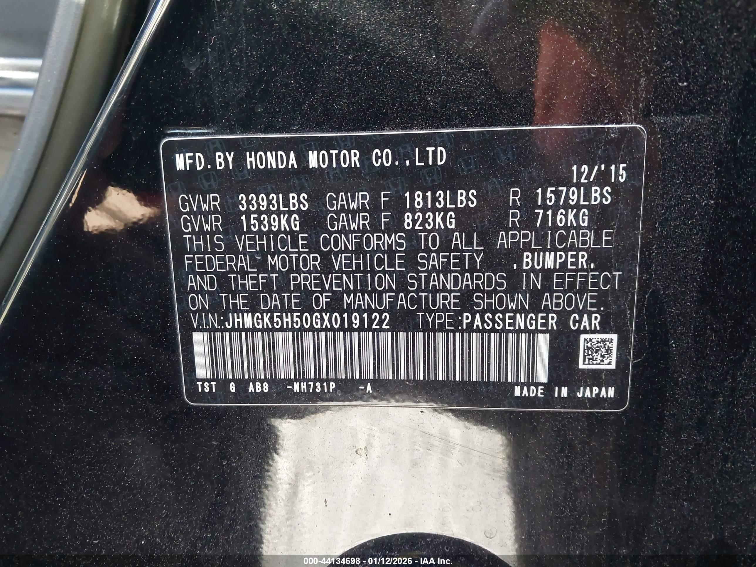 HONDA FIT image 9