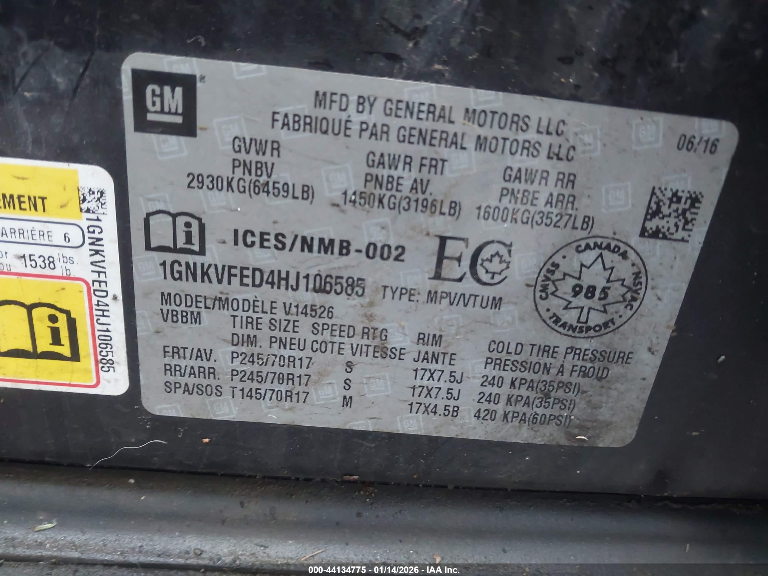 CHEVROLET TRAVERSE image 9