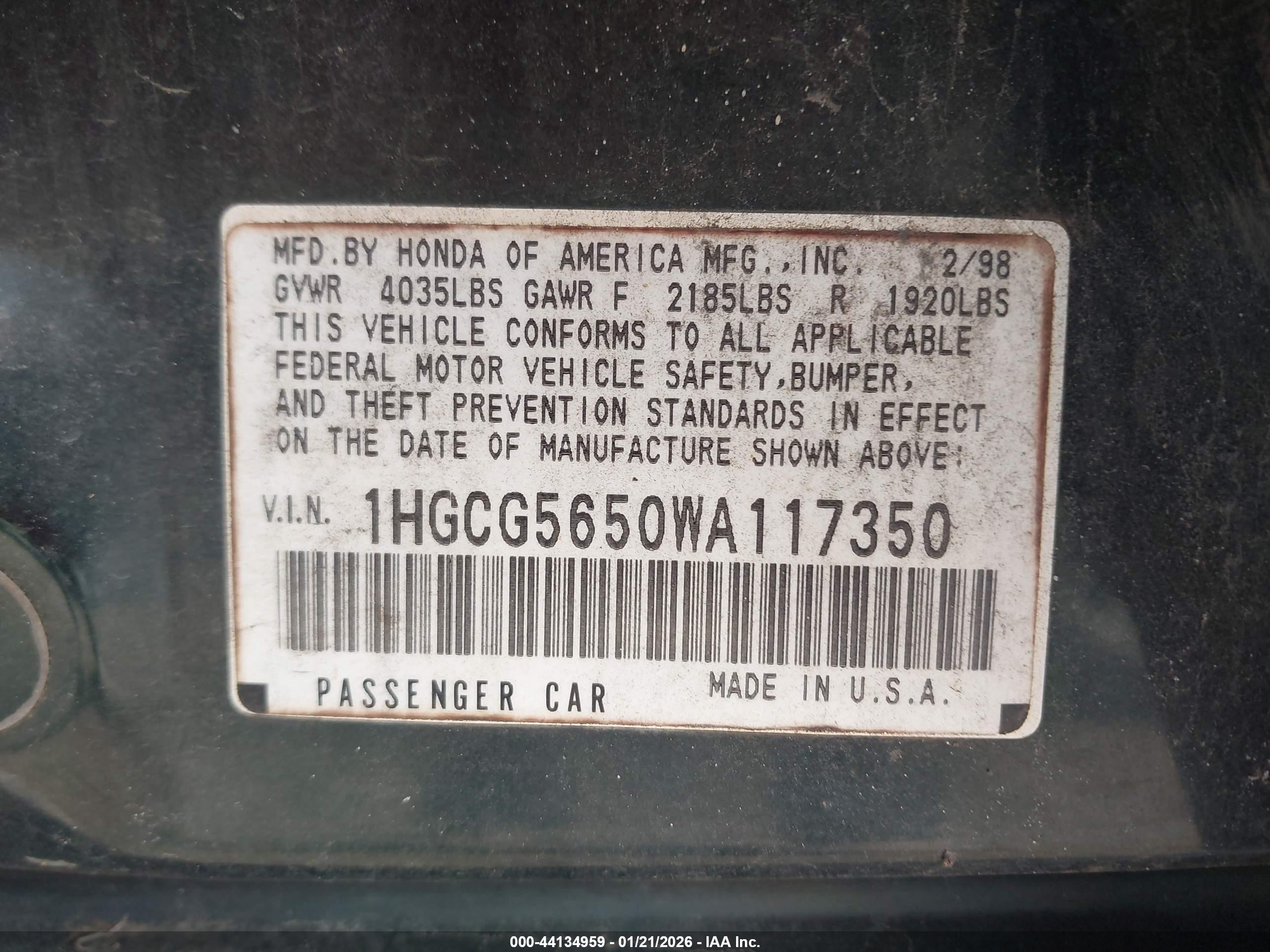 HONDA ACCORD image 9
