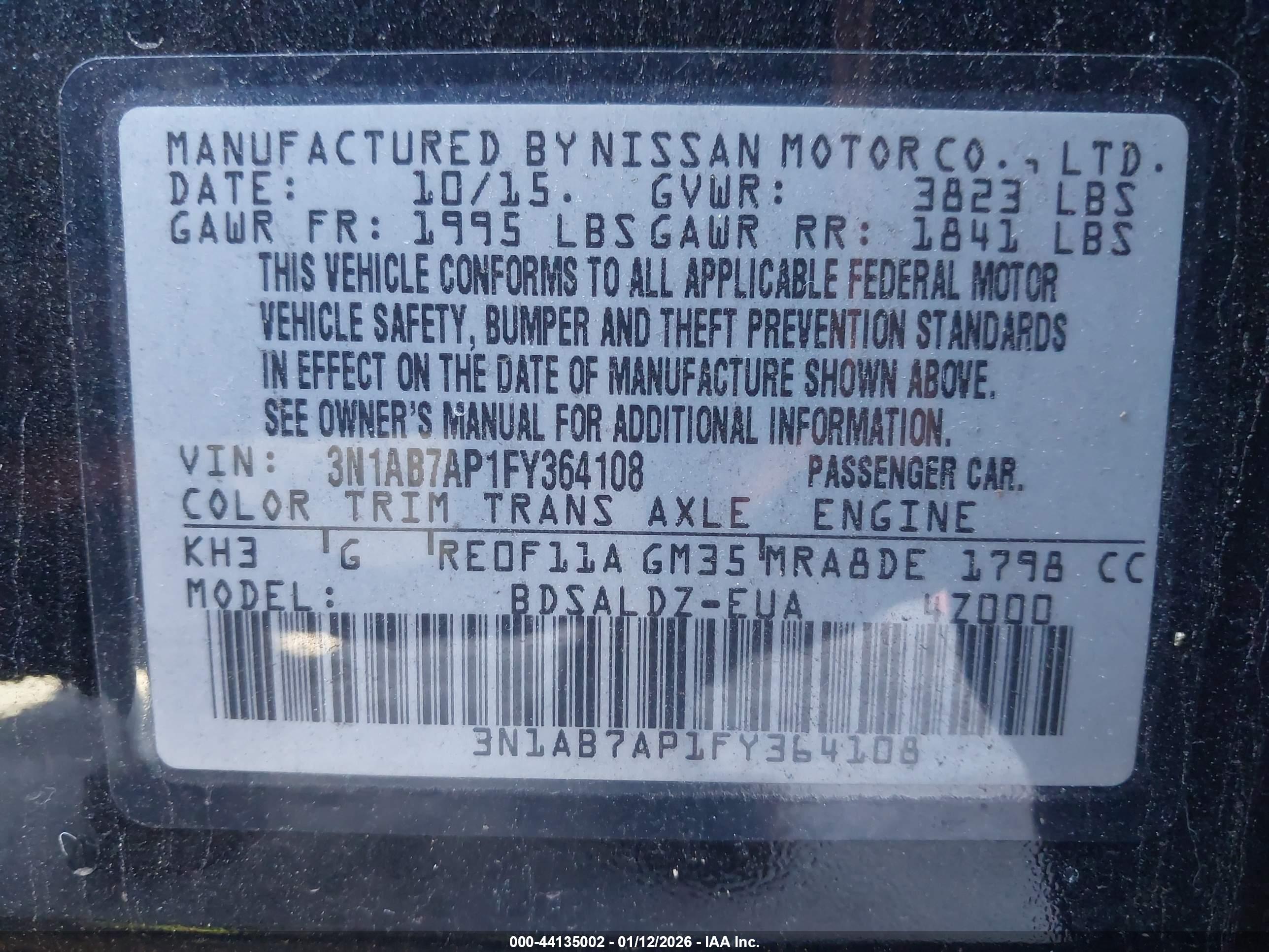 NISSAN SENTRA image 9