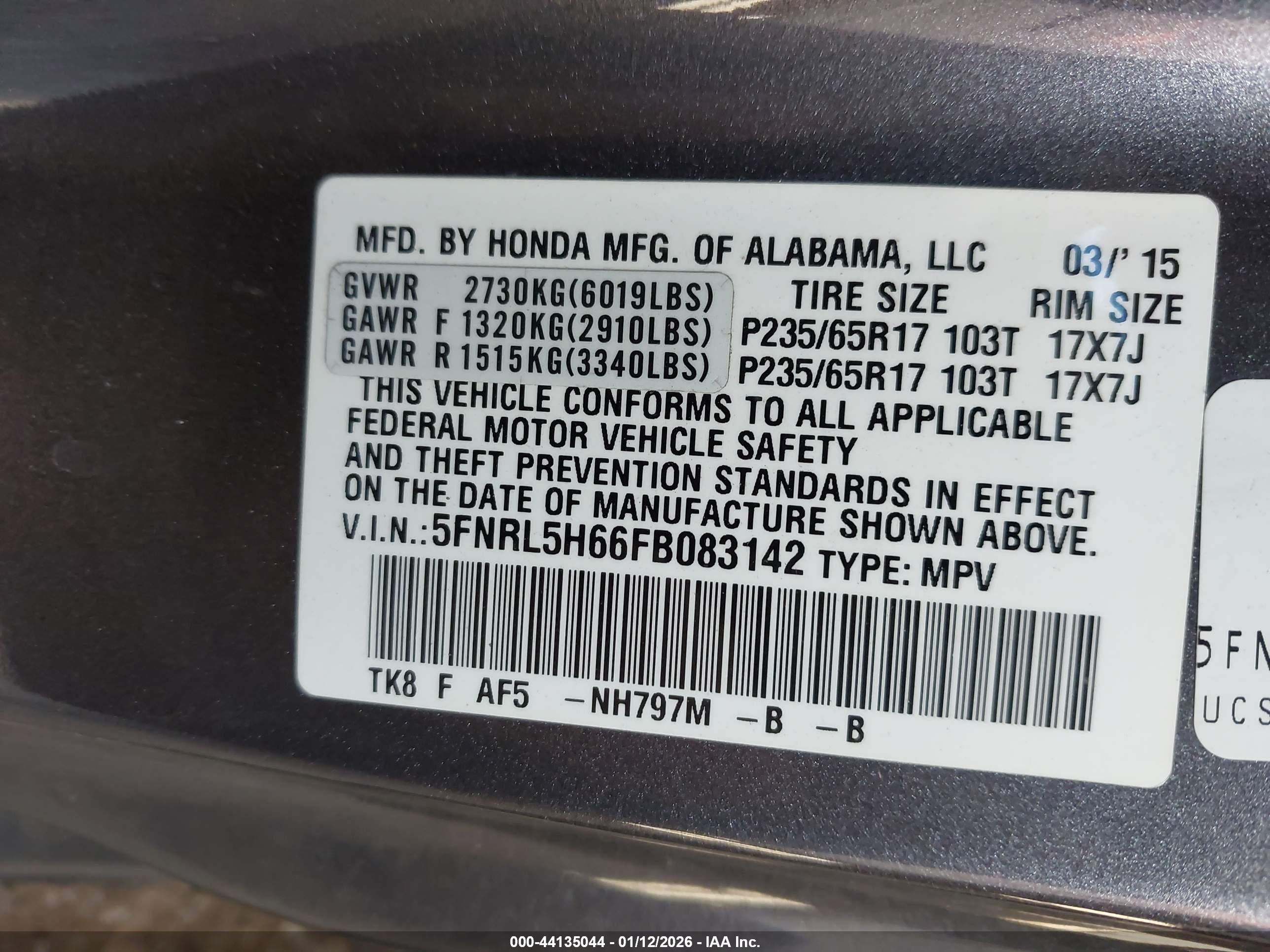 HONDA ODYSSEY image 9