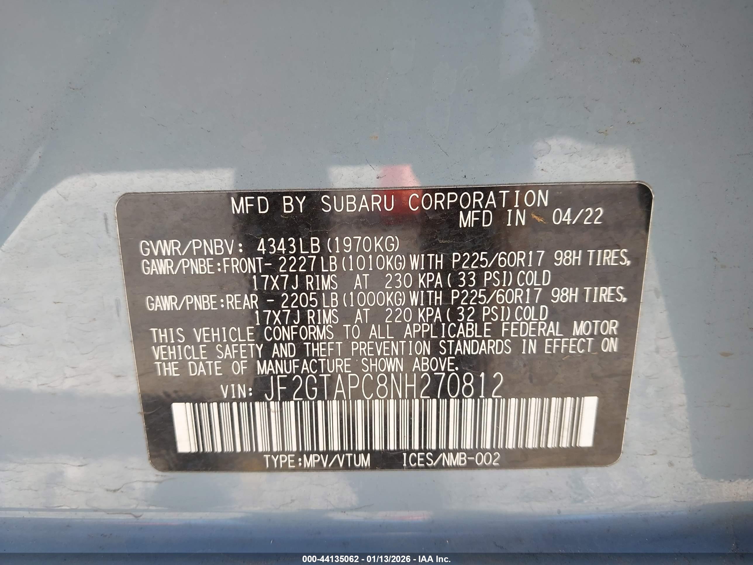 SUBARU CROSSTREK image 9
