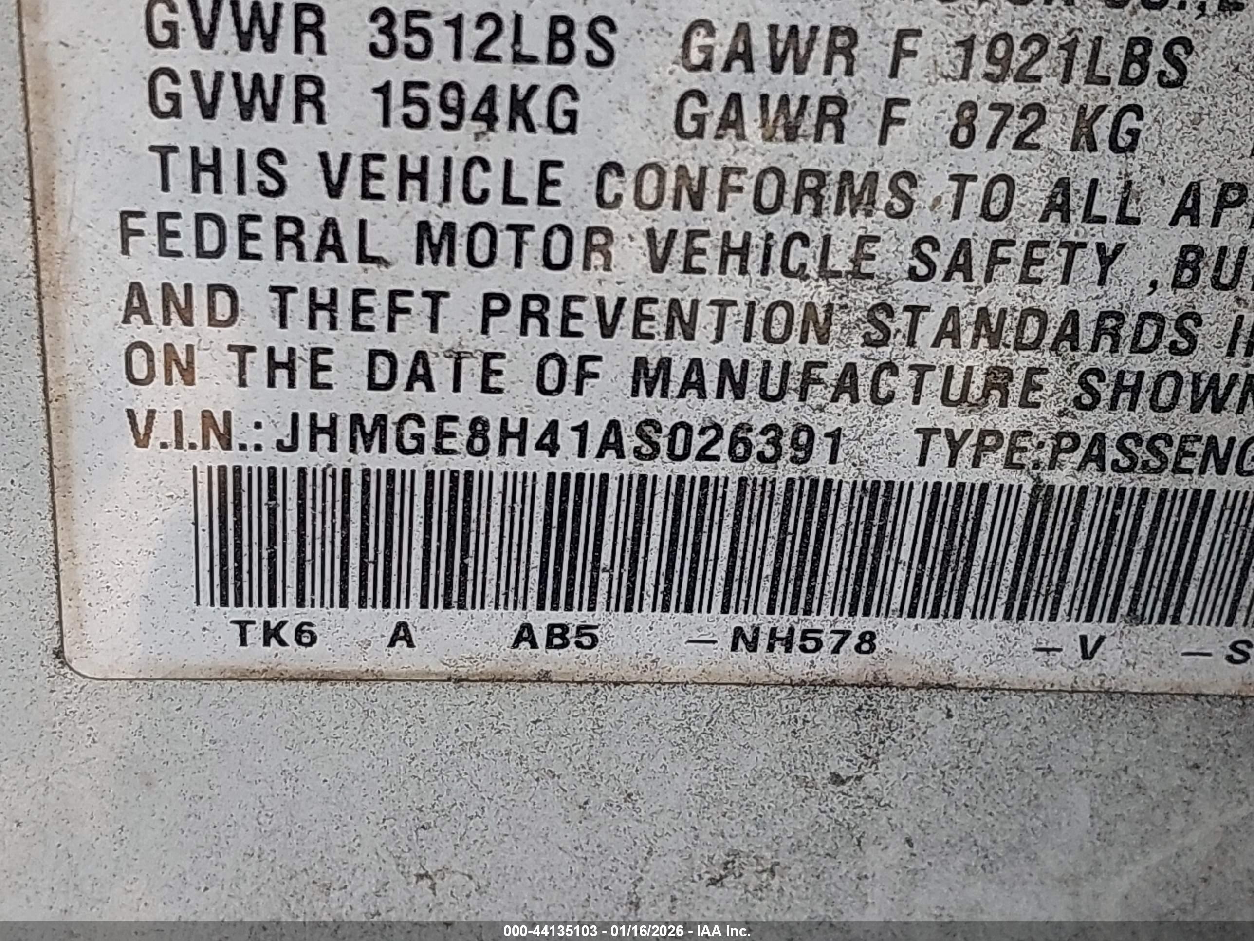 HONDA FIT image 9