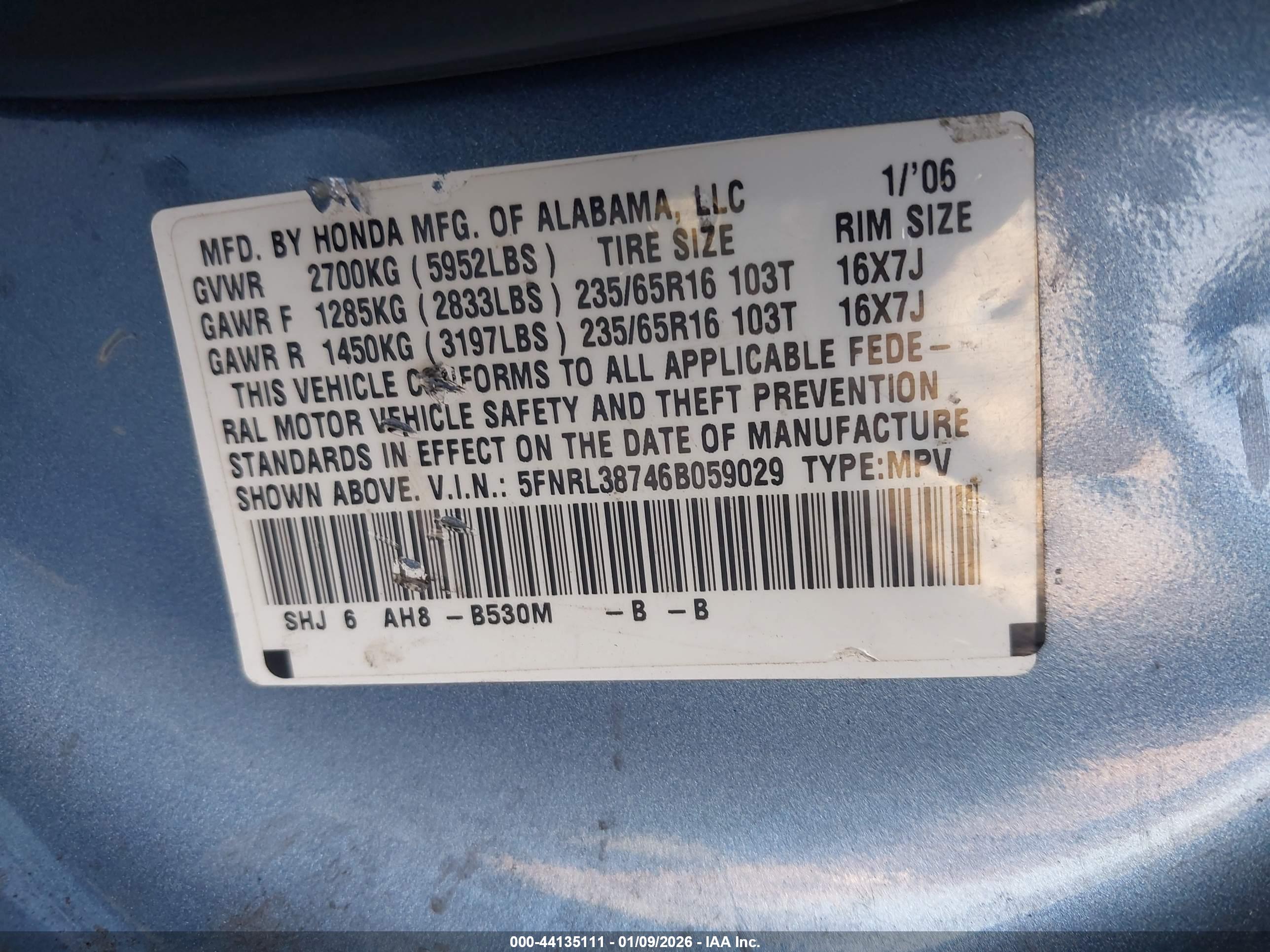 HONDA ODYSSEY image 9
