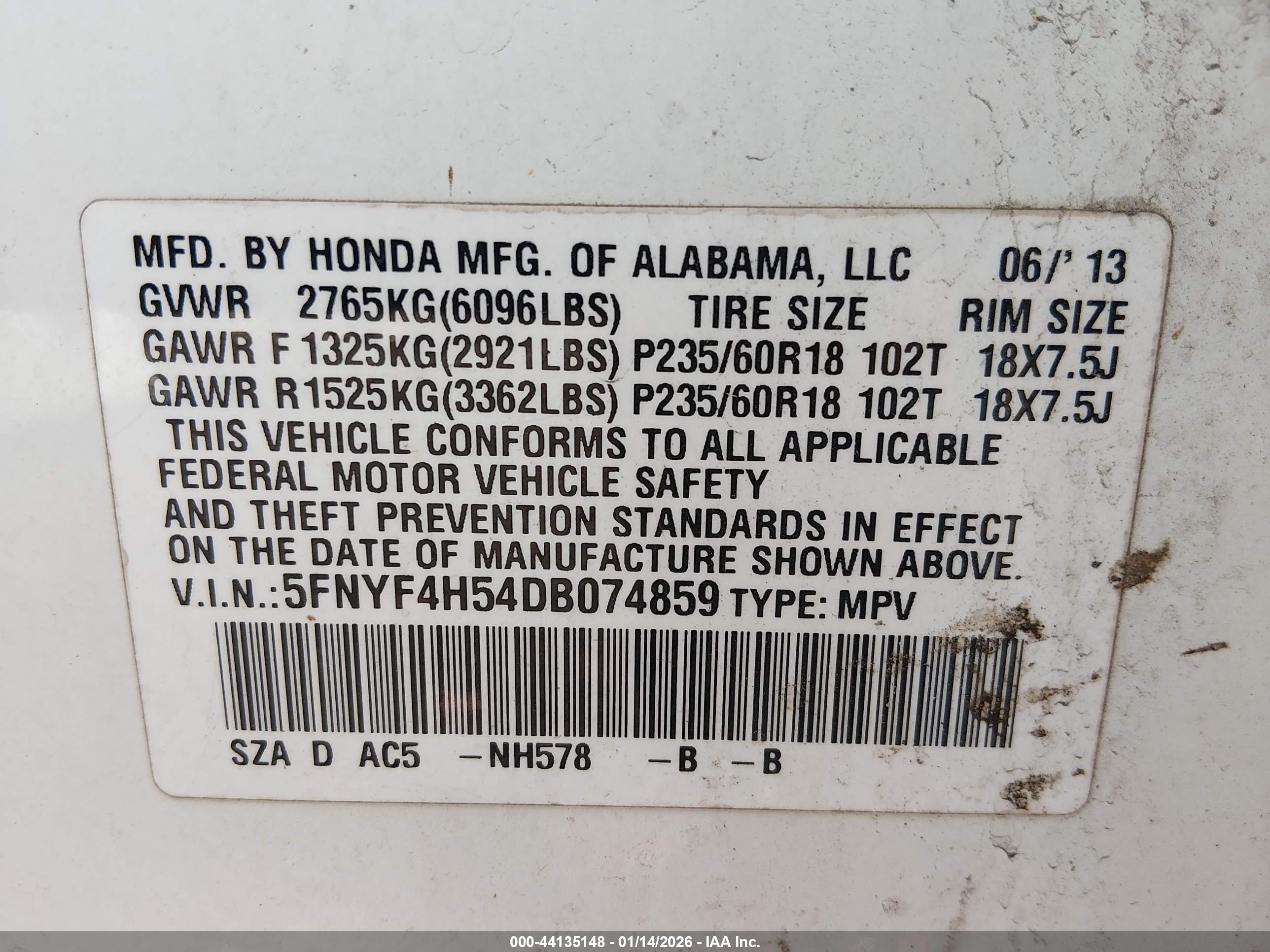 HONDA PILOT image 9