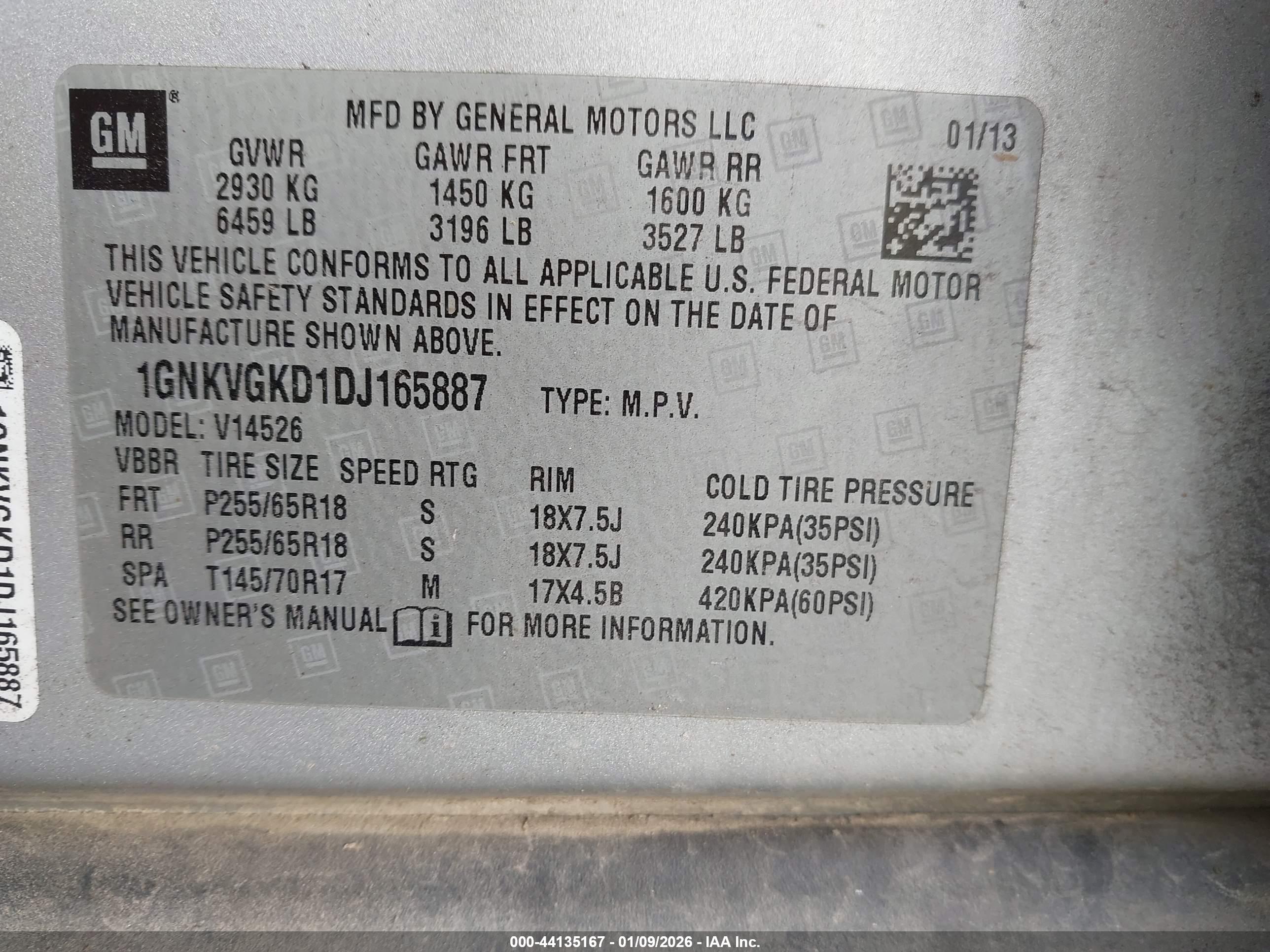 CHEVROLET TRAVERSE image 9