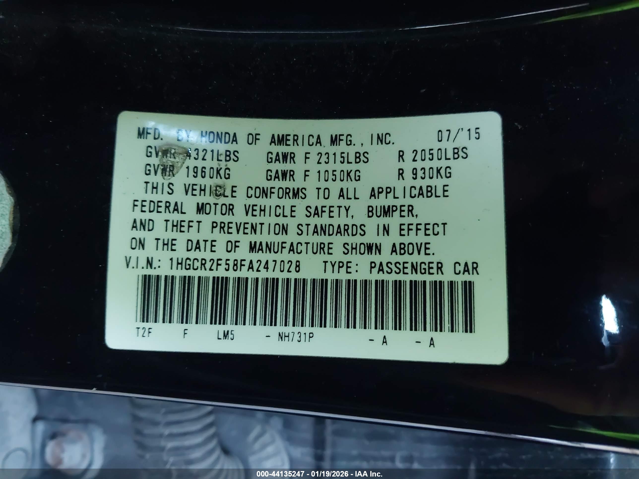 HONDA ACCORD image 9