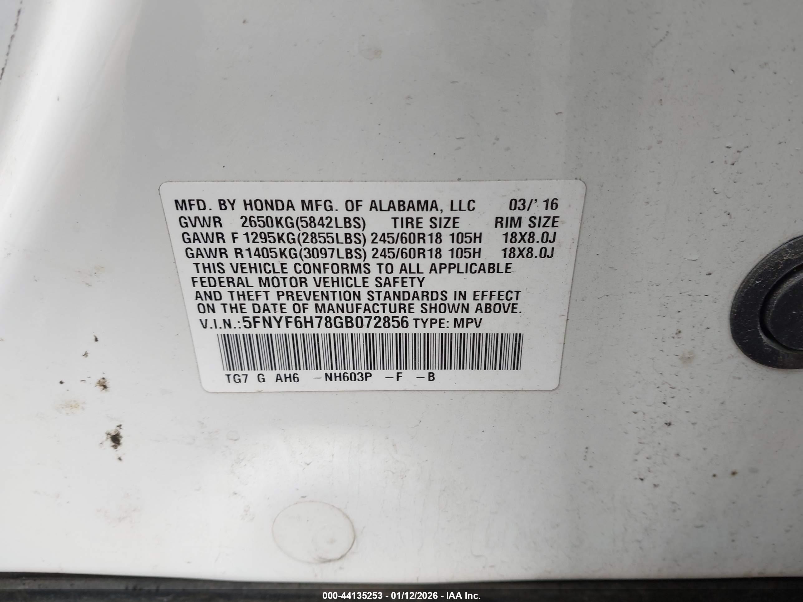 HONDA PILOT image 9